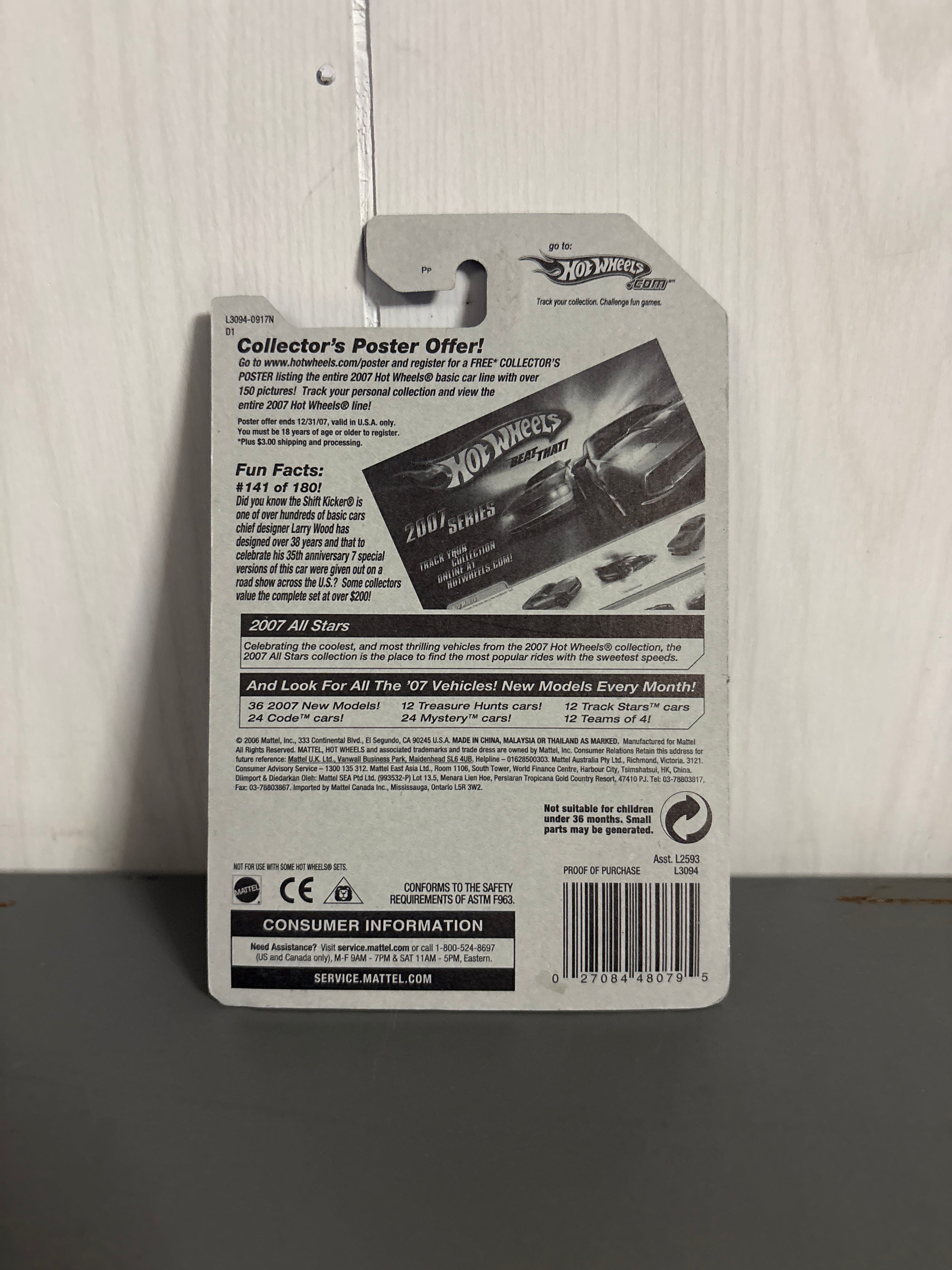 Hot Wheels Shift Kicker Diecast gray