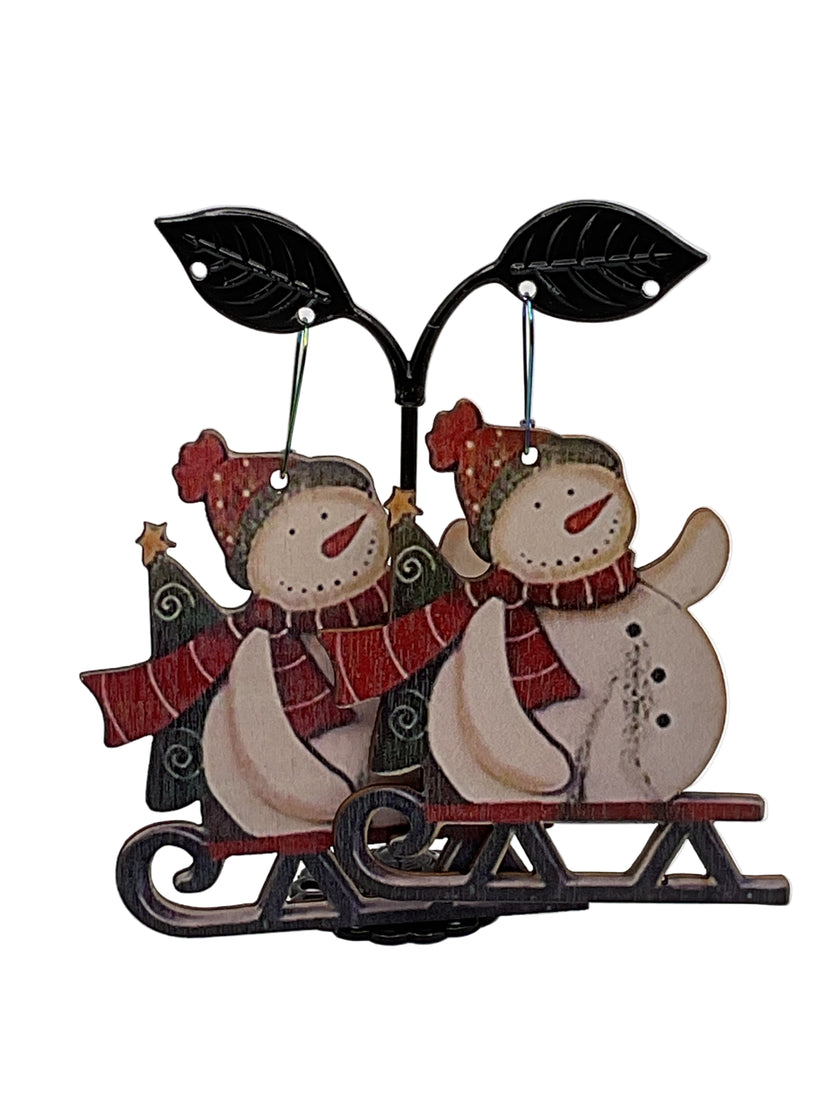 Country Christmas Earrings