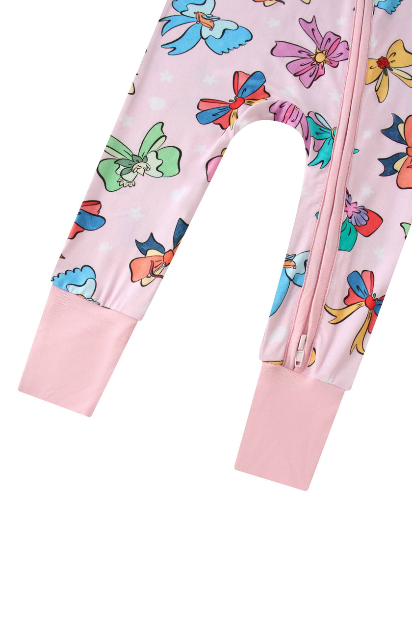 PreSale  Posh TOT Royal Bows Bamboo Baby Convertible Zippy Romper