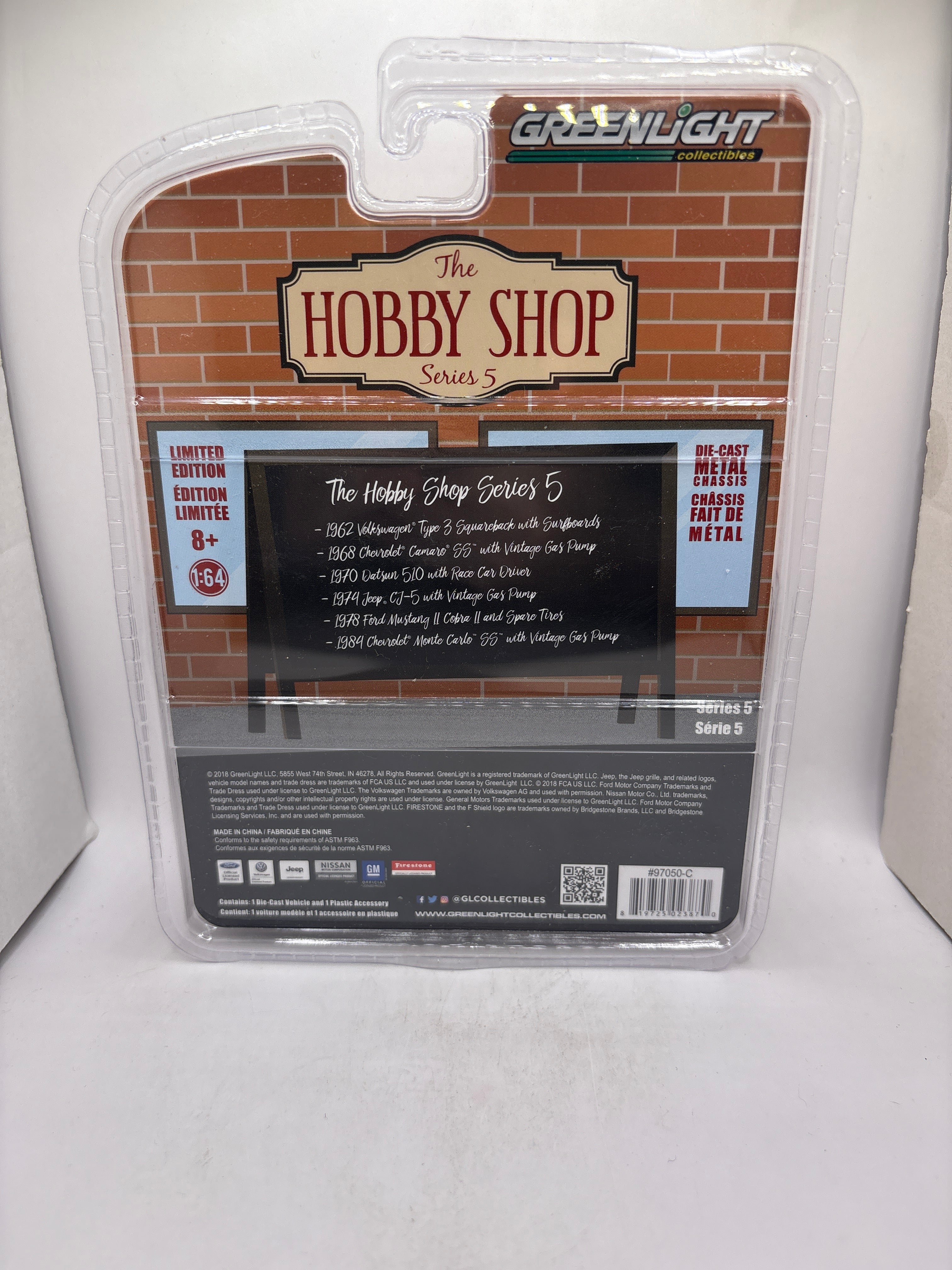 Greenlight 1970 Datsun 510 With Race Car Driver Diecast green