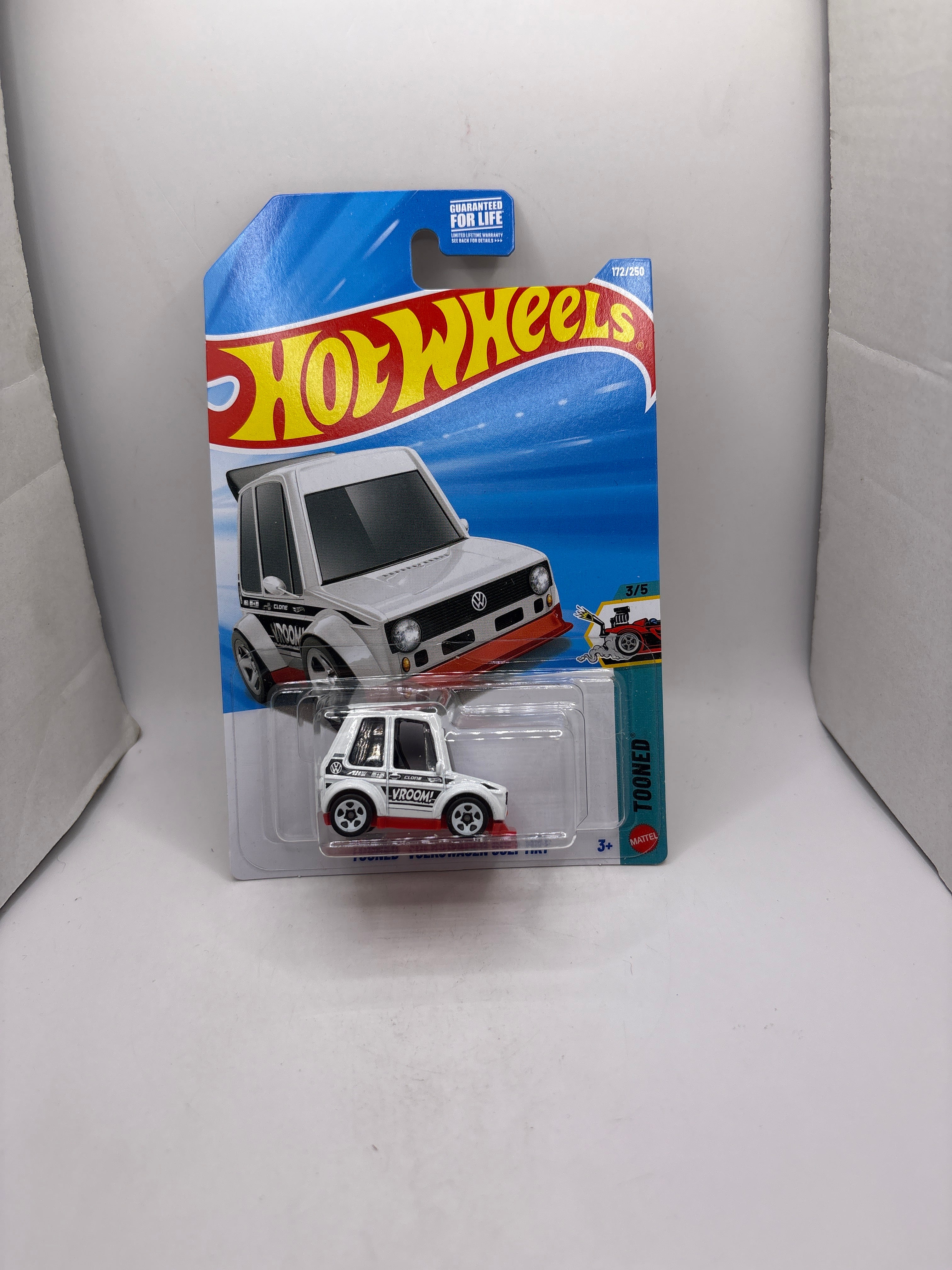Hot Wheels Tooned Volkswagen Golf MK1 Diecast white