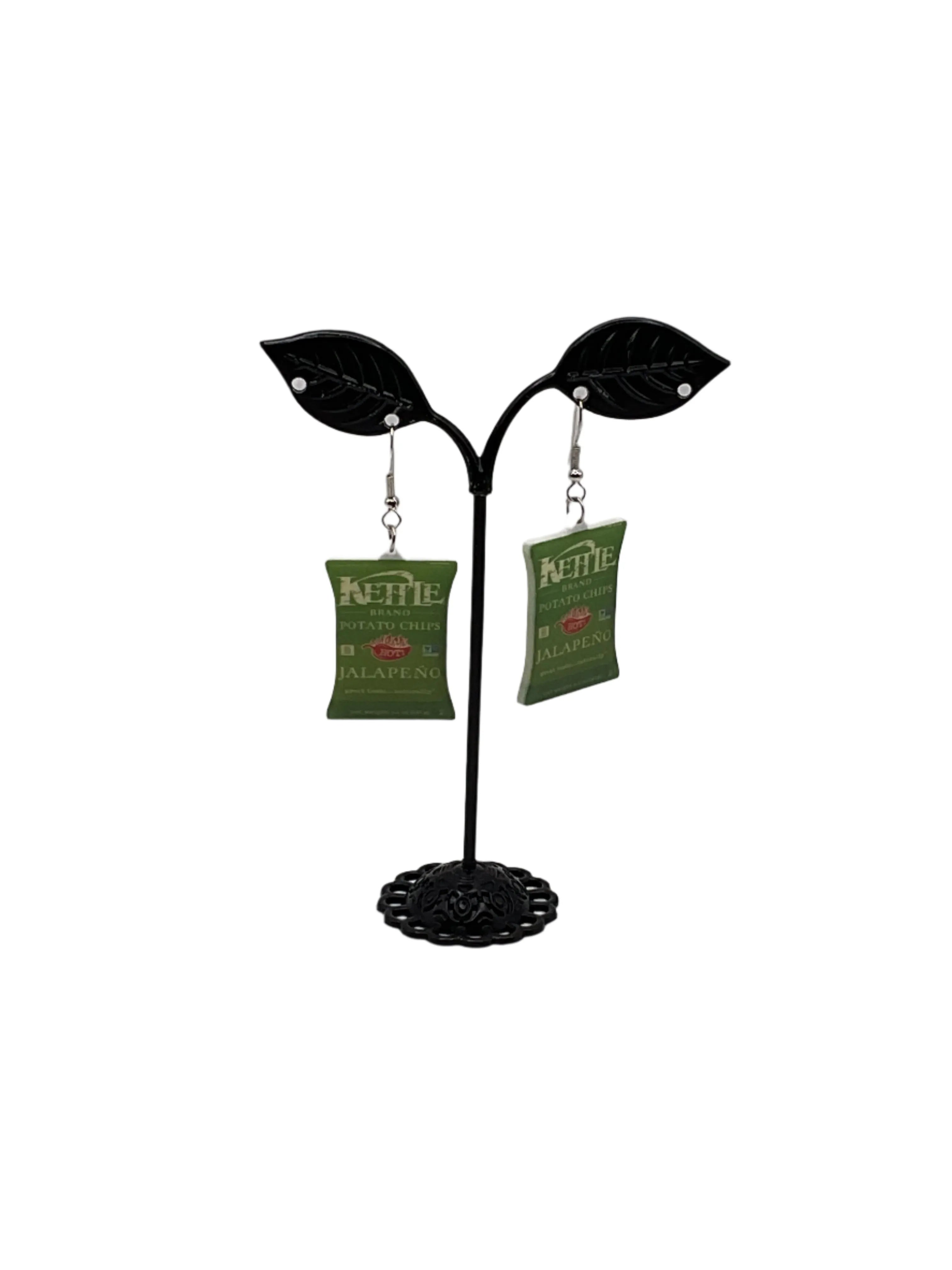 Jalapeño chip earrings