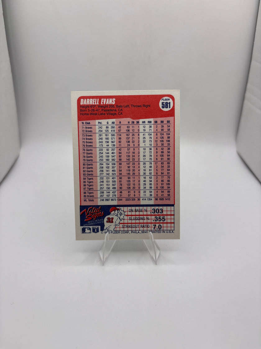 Fleer Darrell Evans