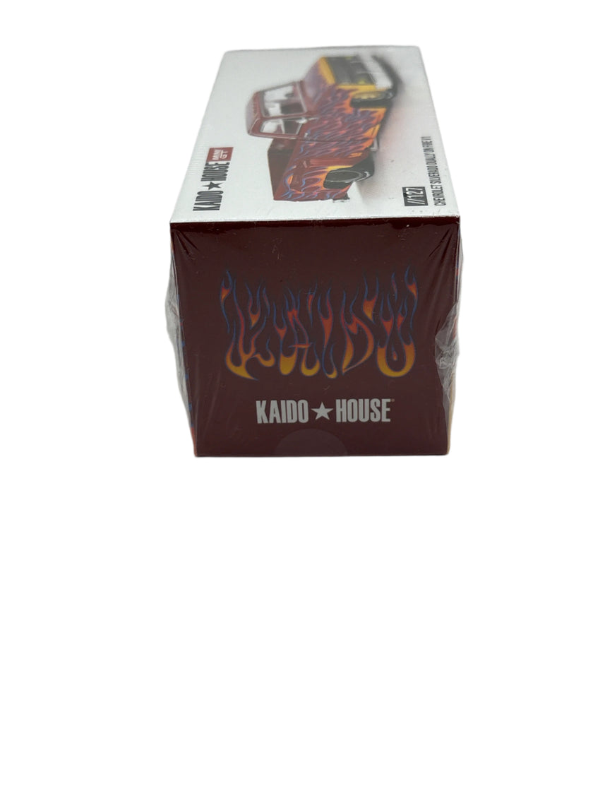 Mini GT Chevrolet Silverado Dually On Fire V1 Diecast