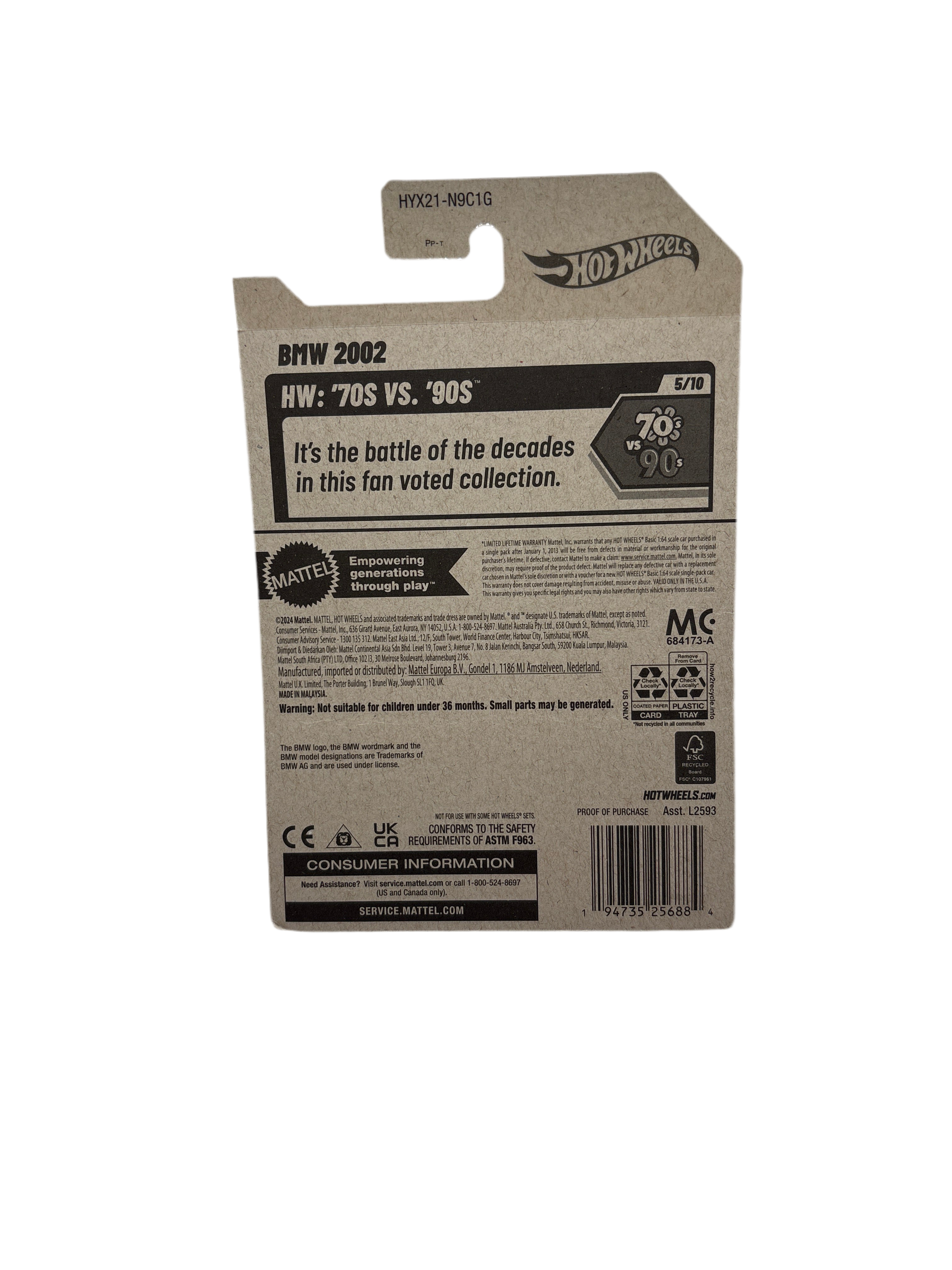 Hot Wheels BMW 2002 Diecast