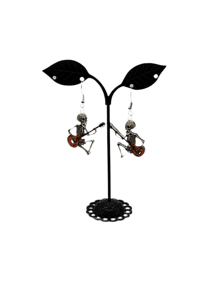 Skelton with Guitar earrings