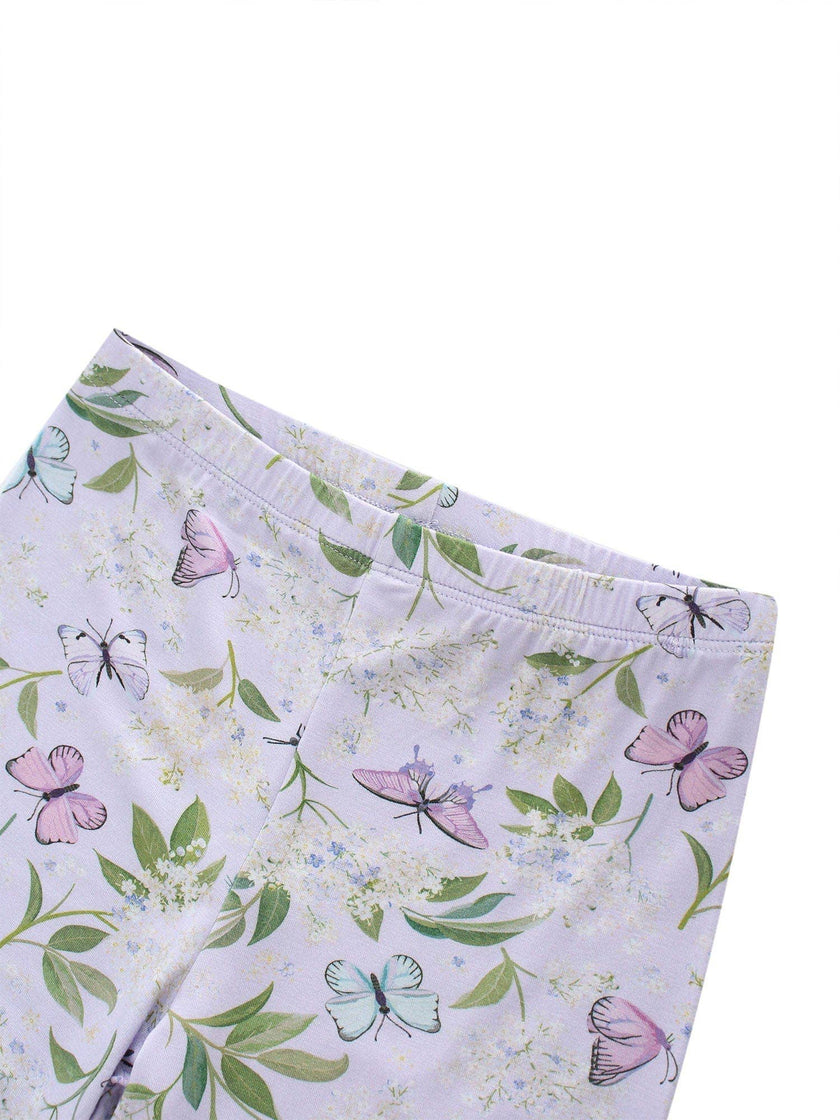 PoshTOT Purple Butterfly Print 2 Piece Short Sleeves PJ Set