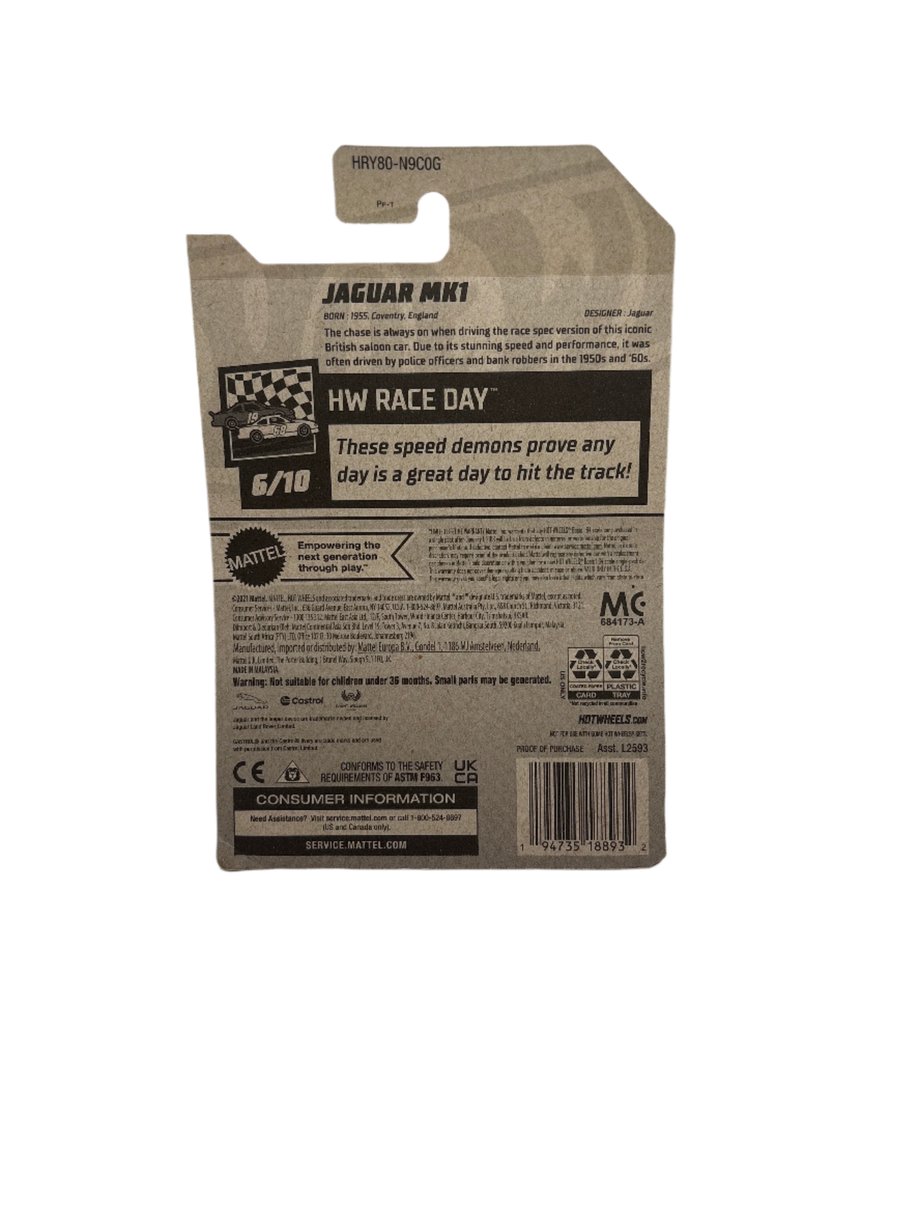 Hot Wheels Jaguar MK1 Diecast