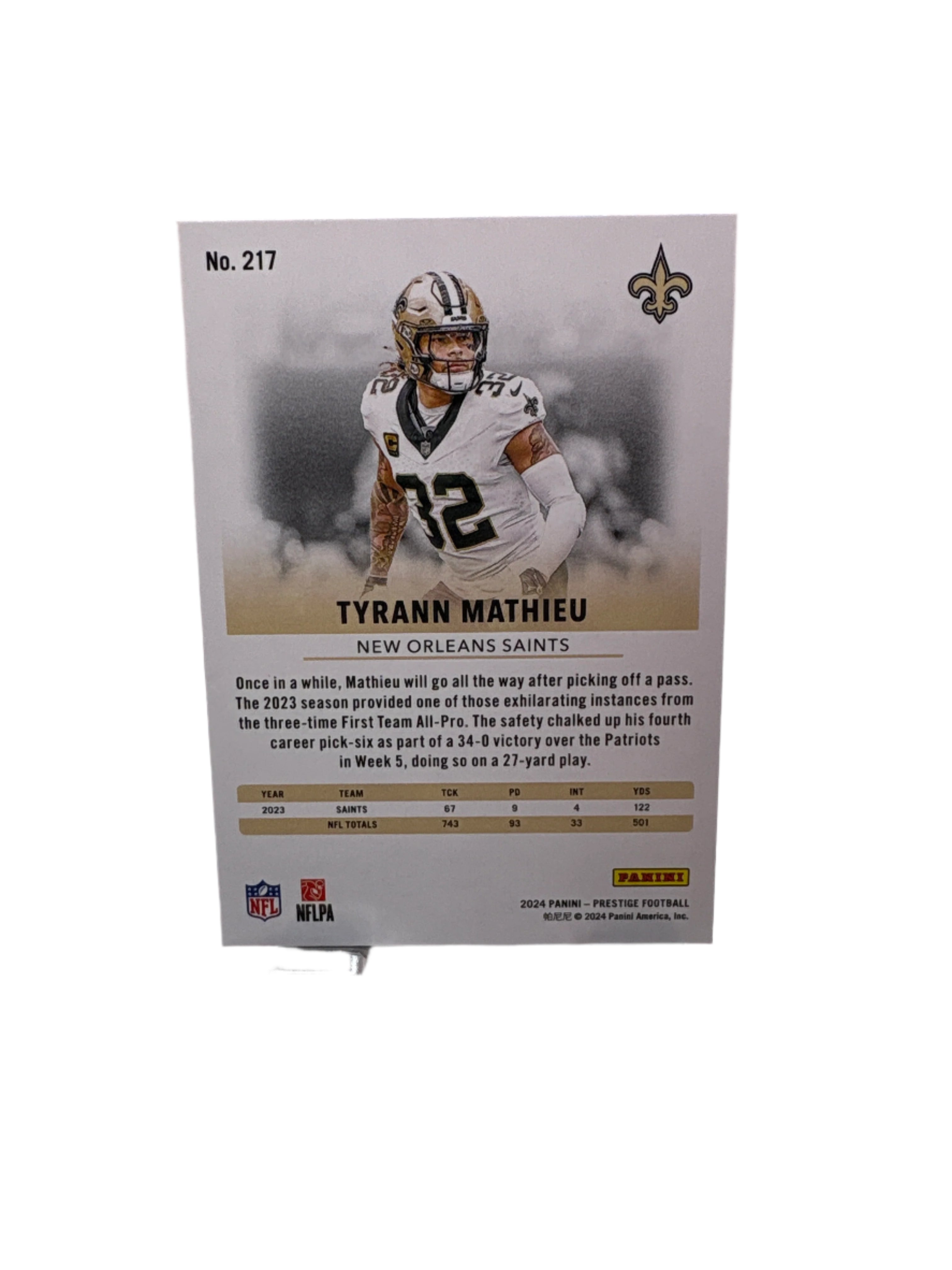 Panini Prestige Tyrann Mathieu