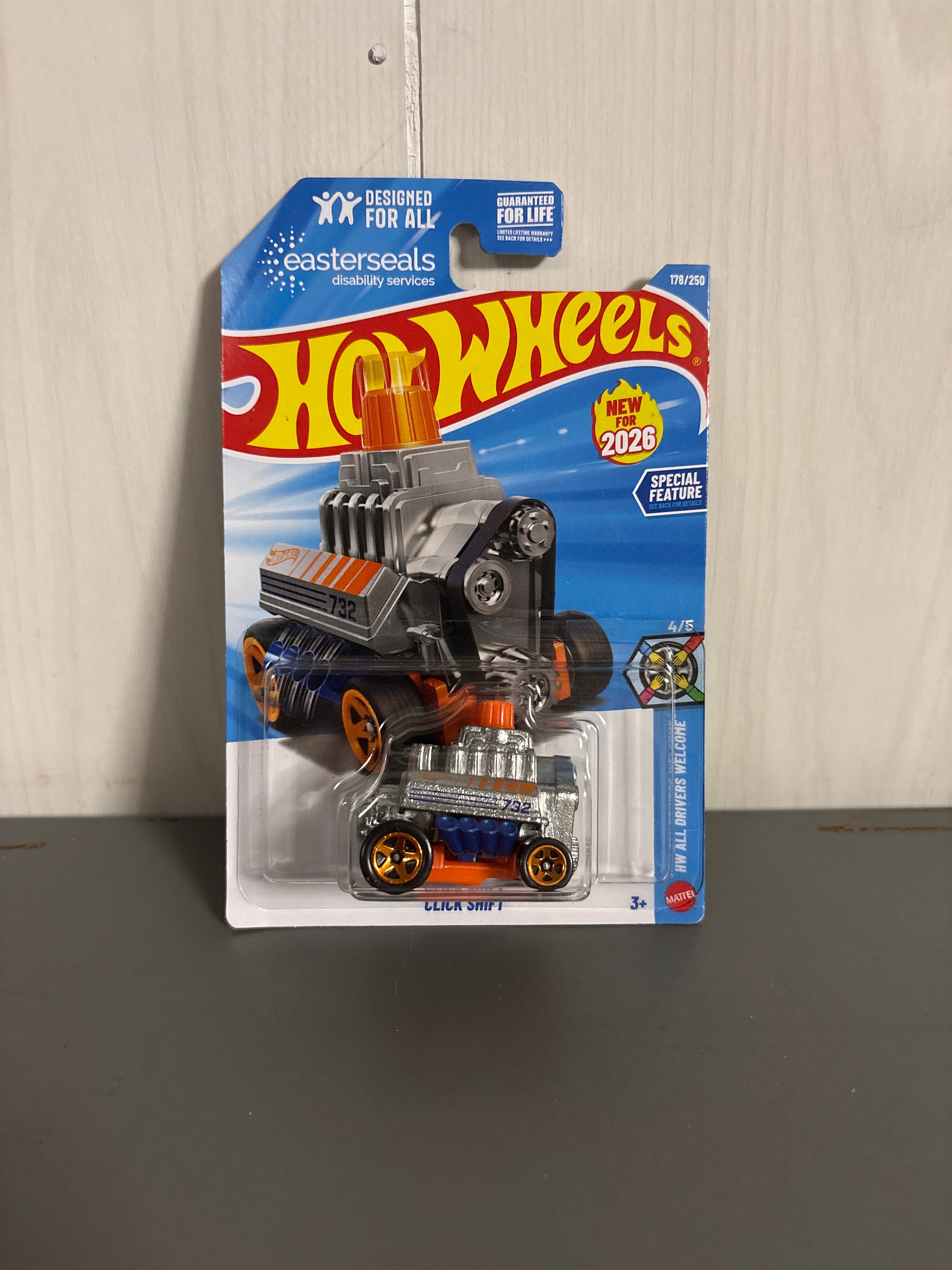 Hot Wheels Click Shift Diecast silver