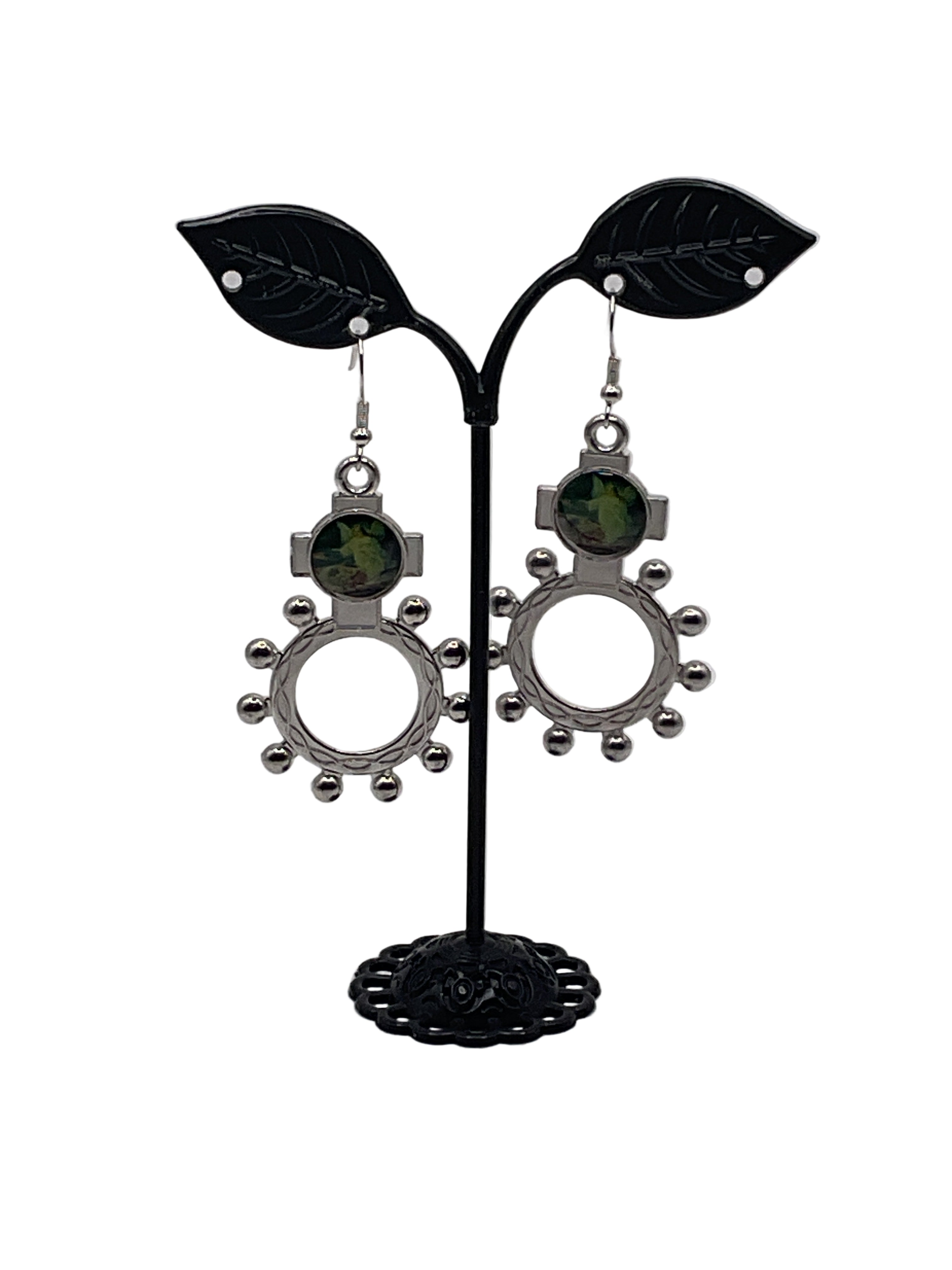 Finger Rosary Ring Earrings