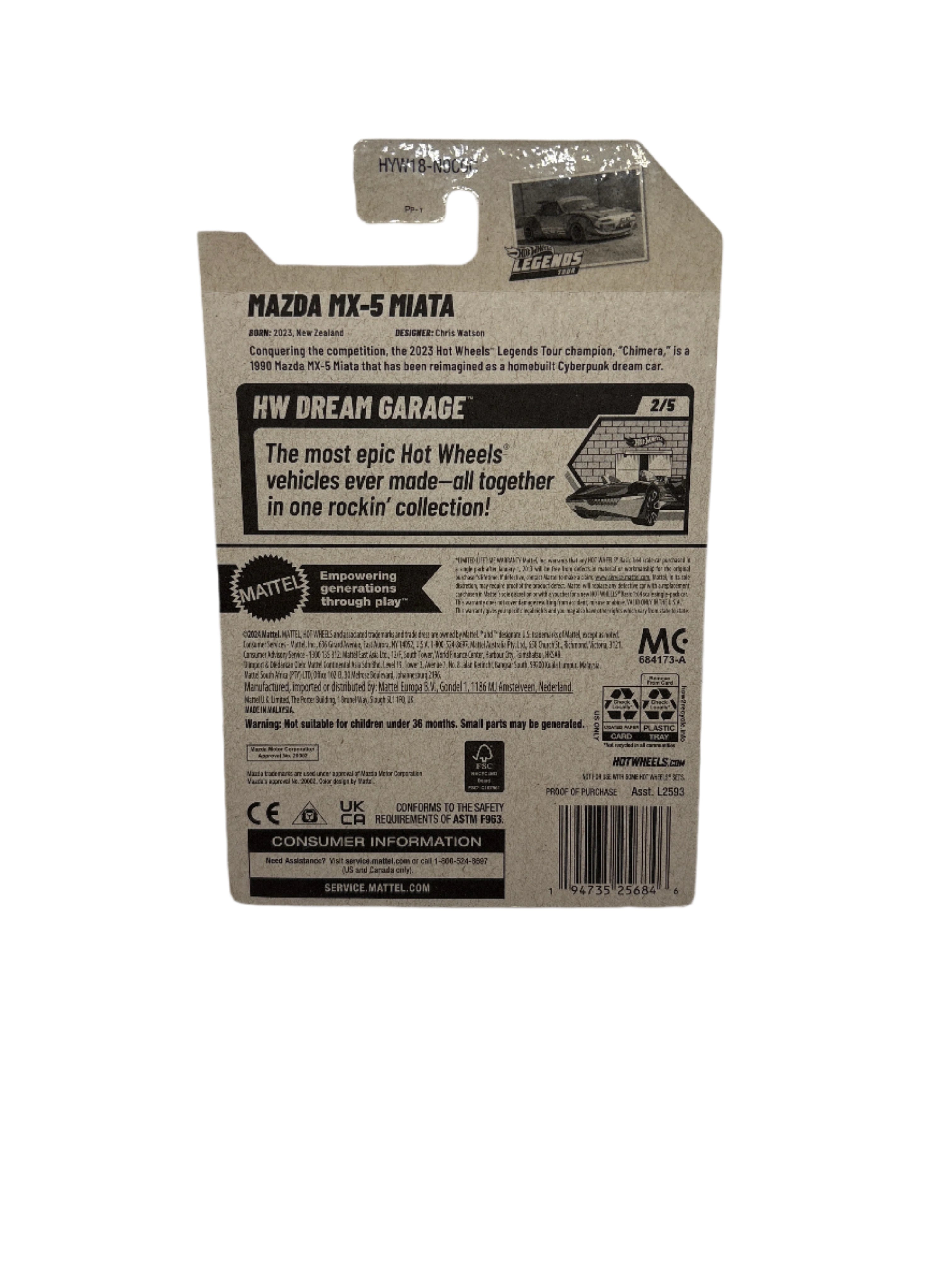 Hot Wheels Mazda MX-5 Miata Diecast