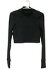Black Long Sleeve Crop Top