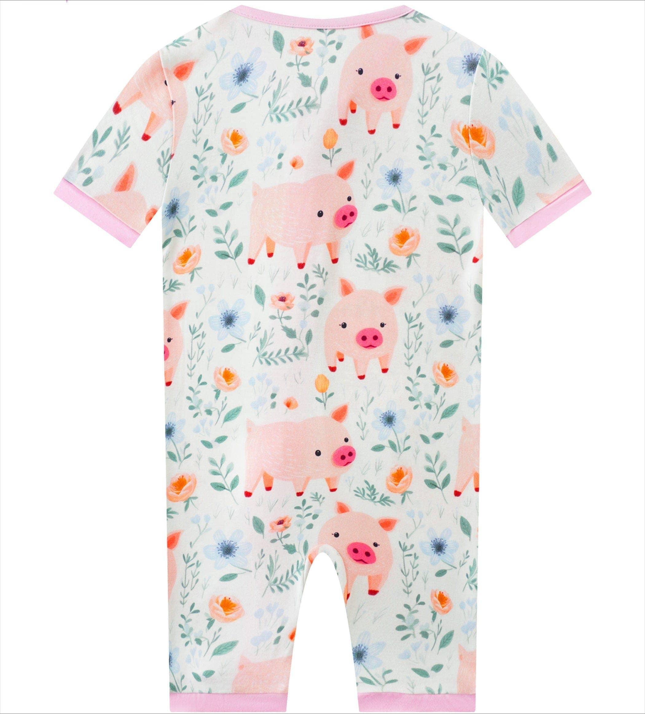 Posh TOT Piggy Wiggly Bamboo Shorty Romper