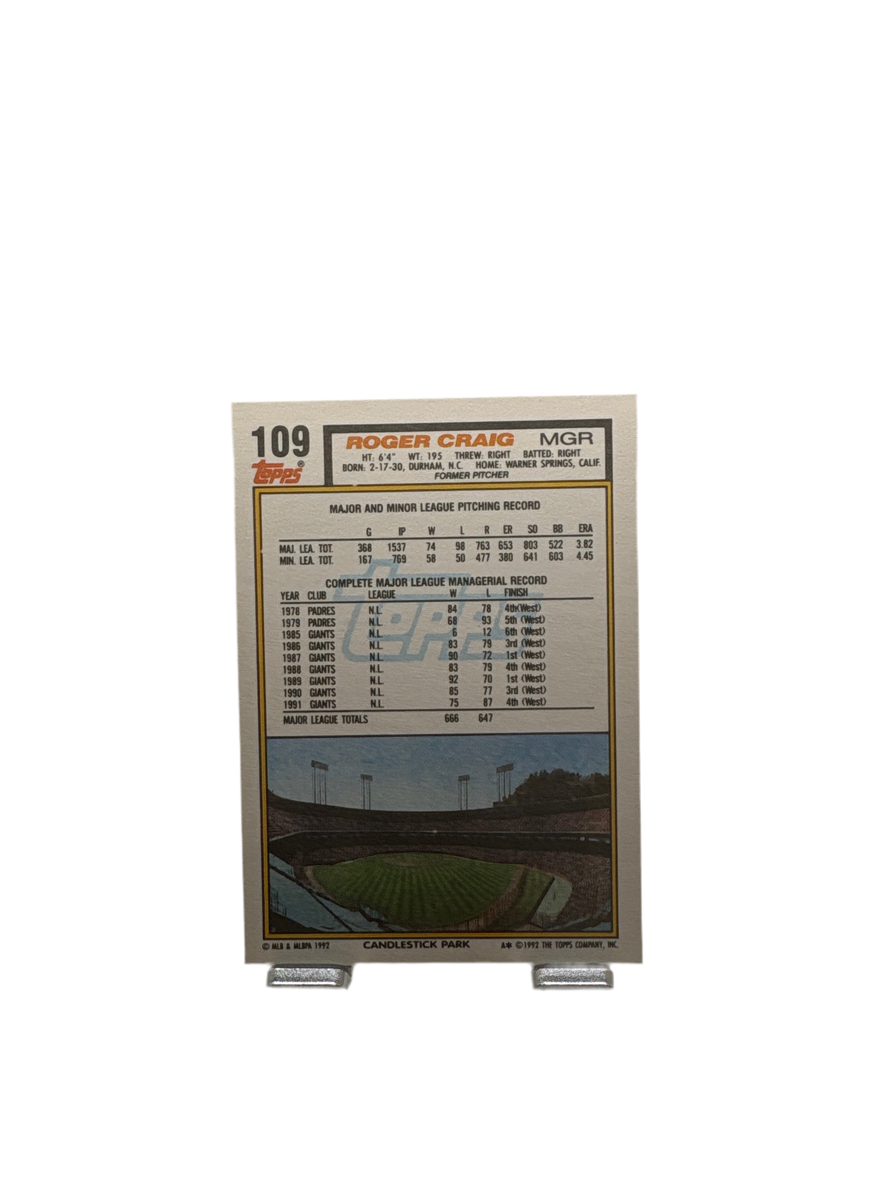 Topps Roger Craig