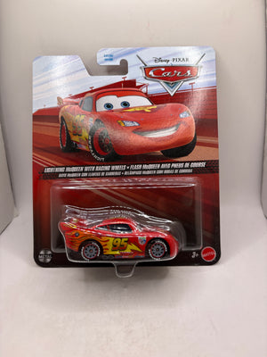 Disney Pixar Cars Lightning McQueen With Racing Wheels Diecast red