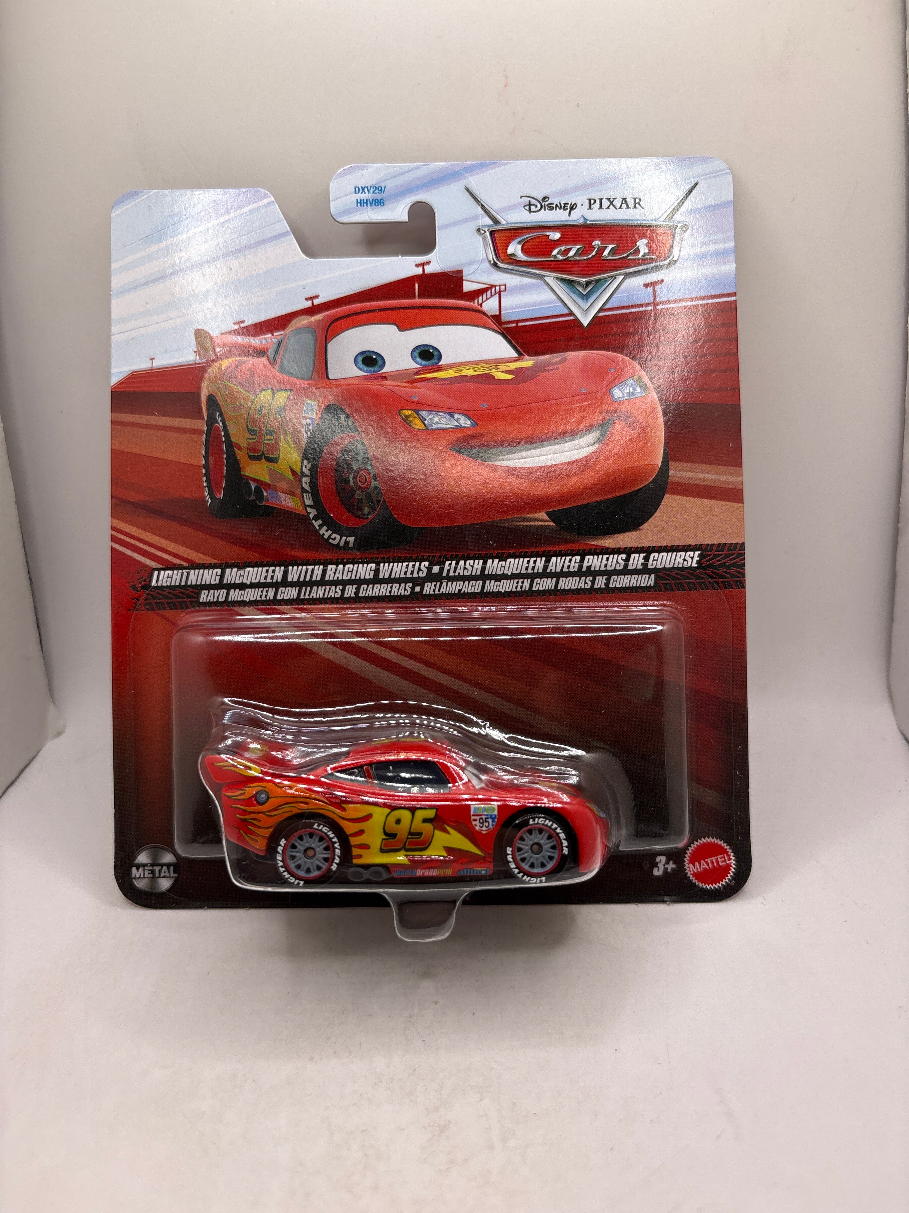 Disney Pixar Cars Lightning McQueen With Racing Wheels Diecast red