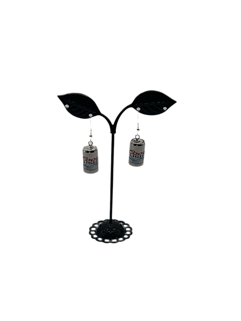 Coors Light Beer Earrings