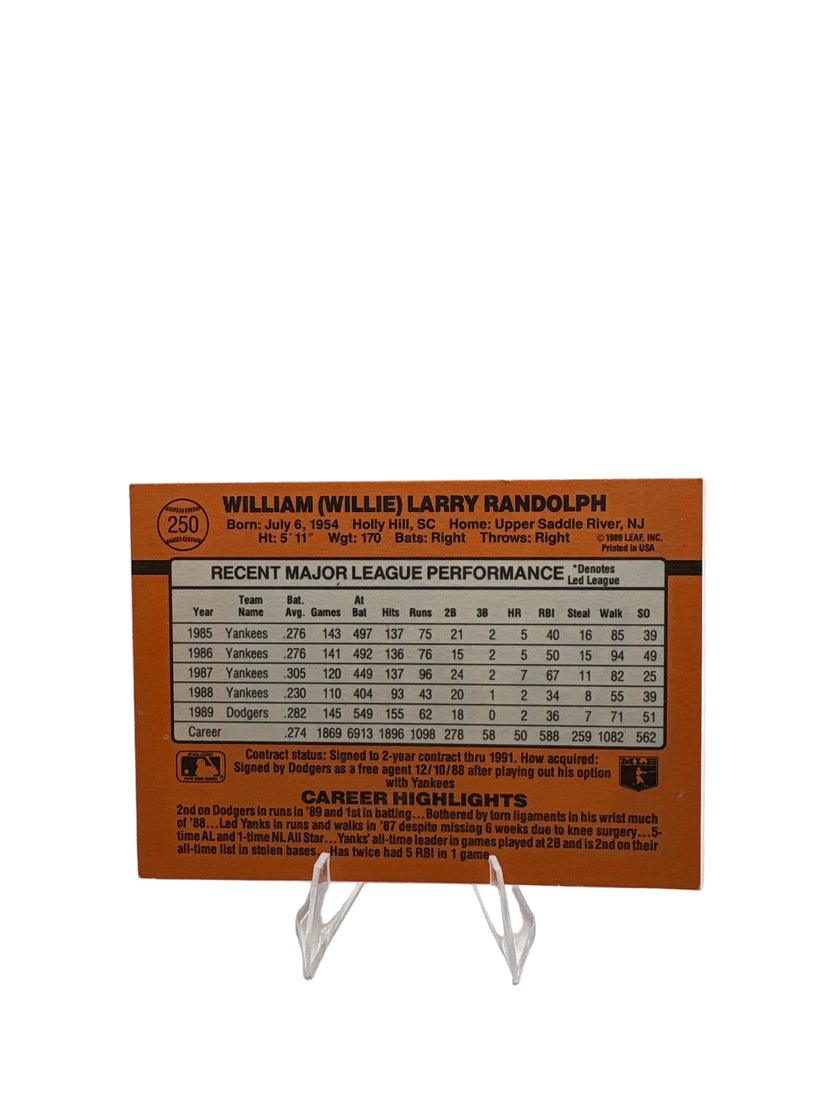 डोनरस विली रैंडोल्फ स्पोर्ट्स कार्ड