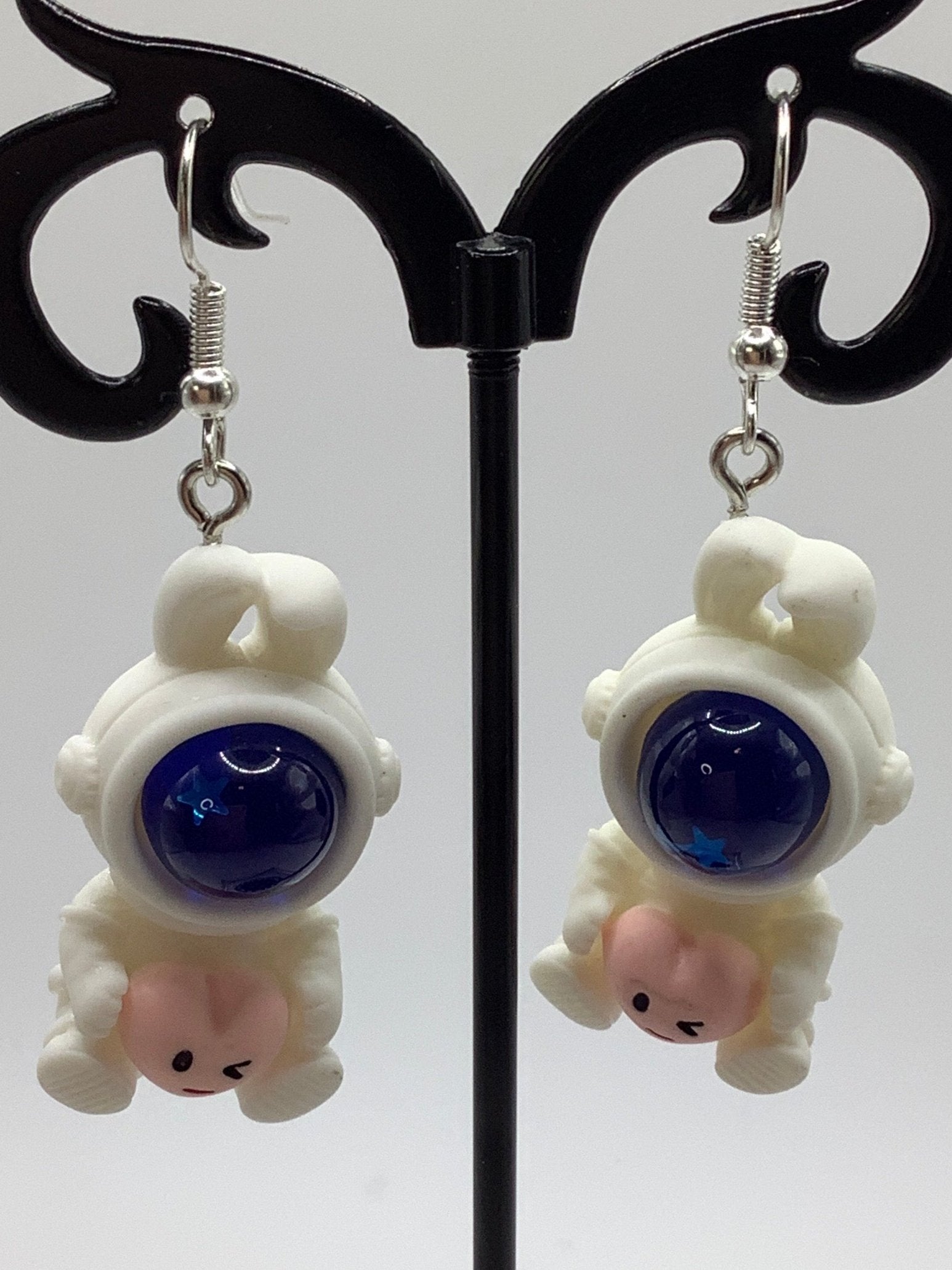 Bunny astronaut earrings