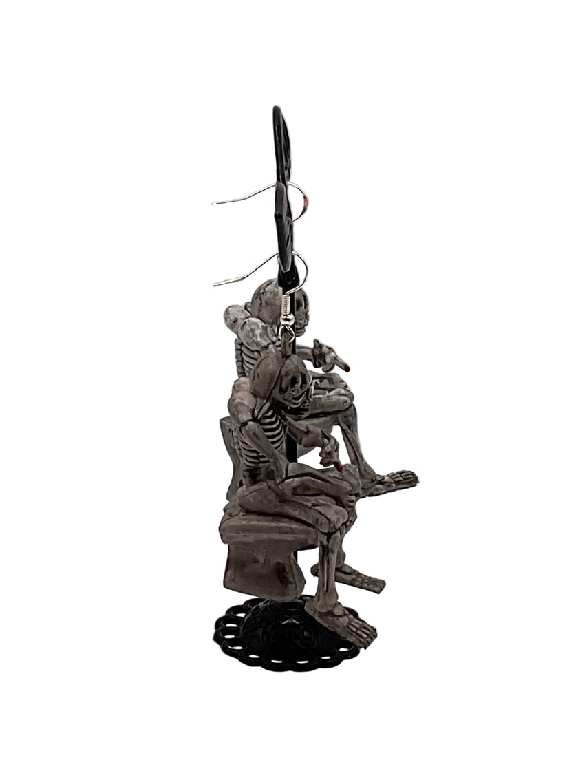 Skeleton On The Pot Earrings