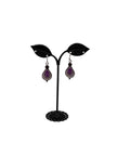 Purple Tear Drop Earrings