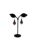 Purple Tear Drop Earrings