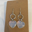 Clear heart earrings