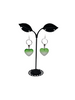 Green Heart Earrings