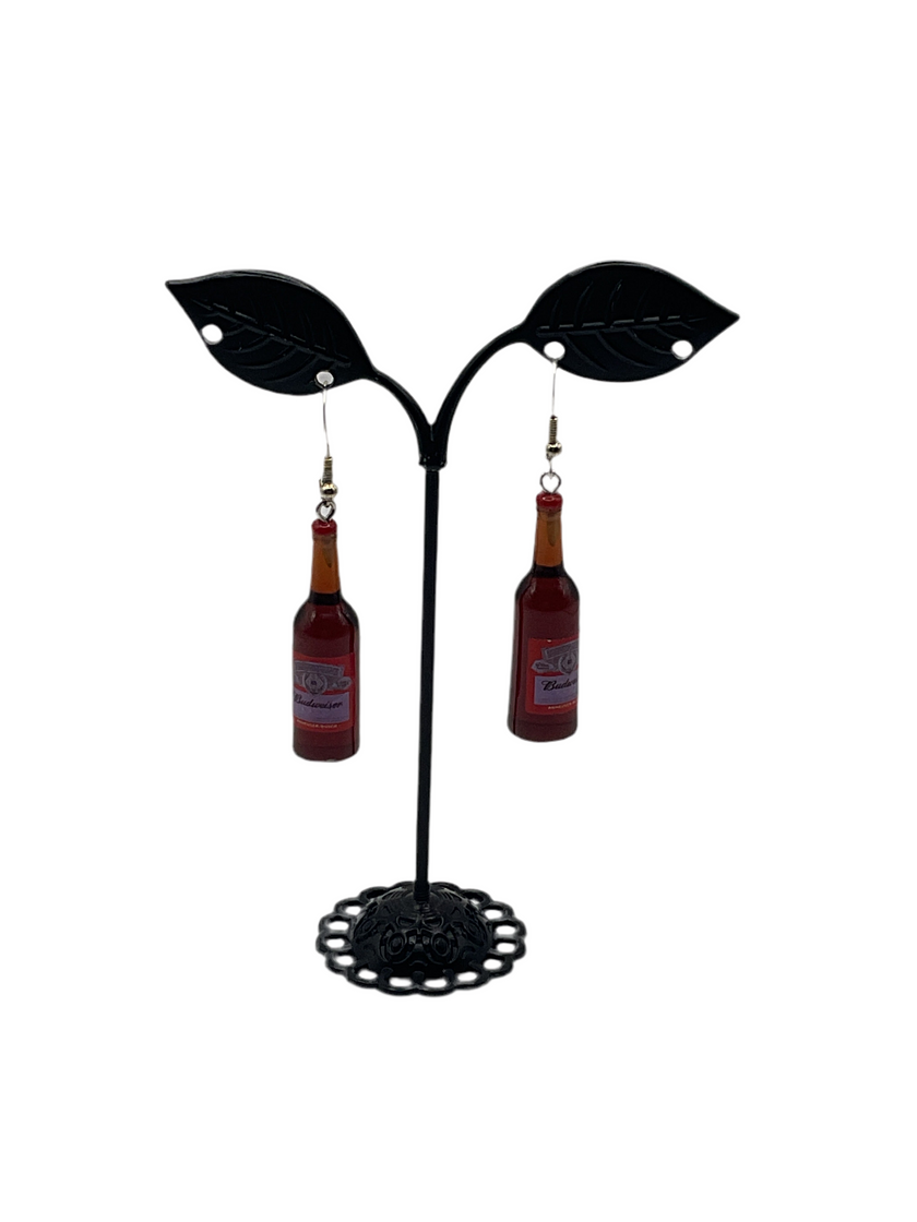 Budweiser Bottle Earrings