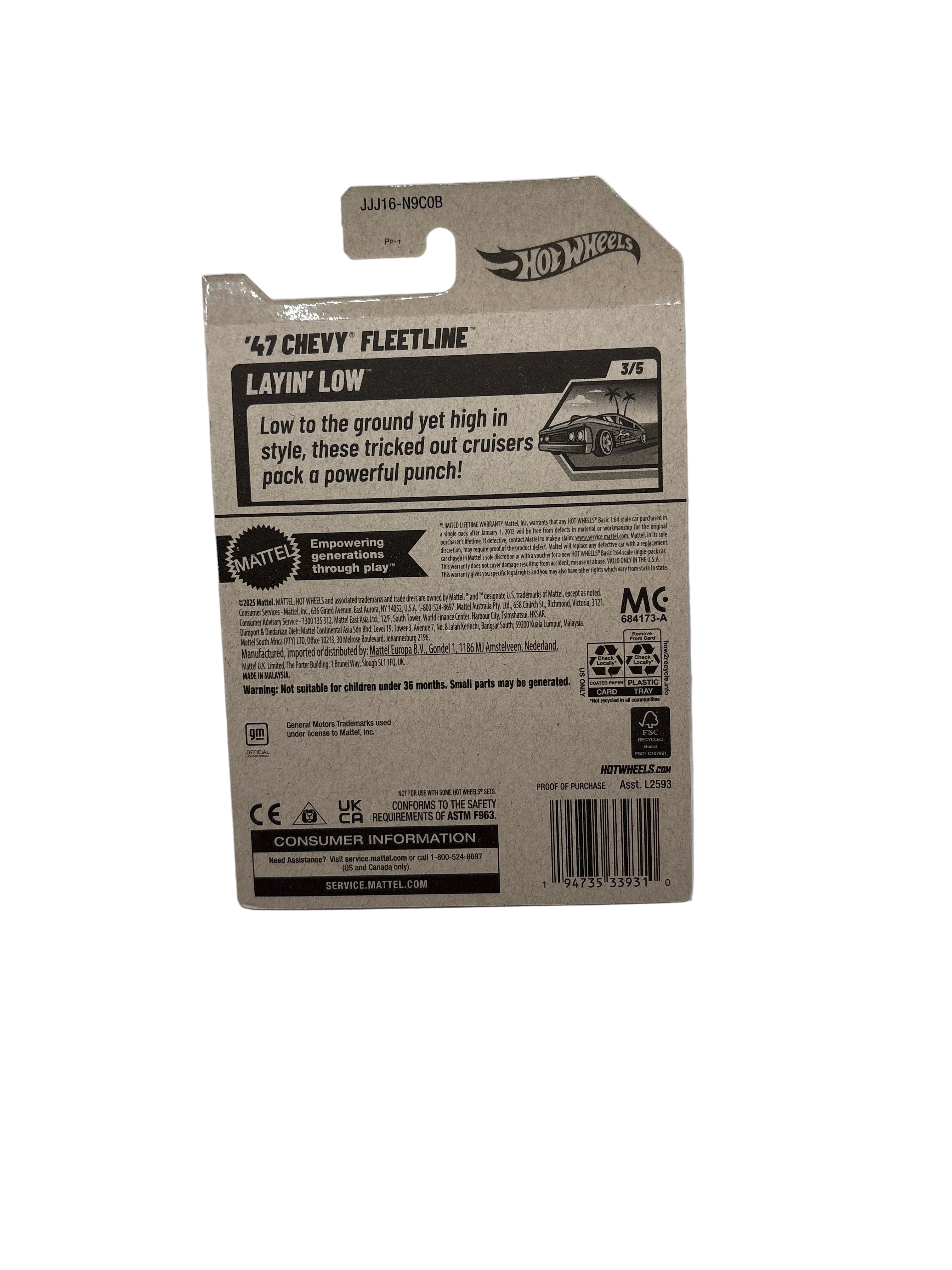 Hot Wheels 47 Chevy Fleetline Diecast