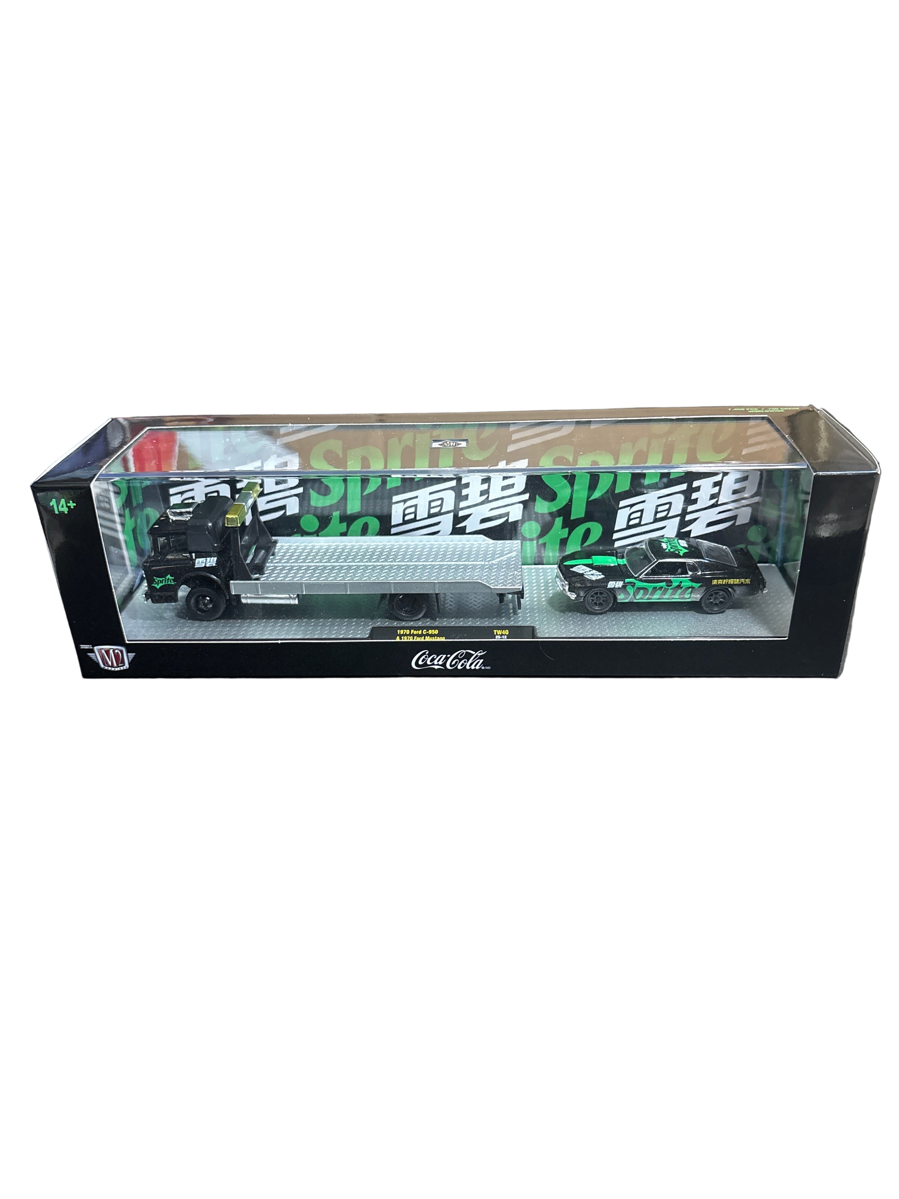 M2 1970 Ford C-950 & 1970 Ford Mustang Diecast black