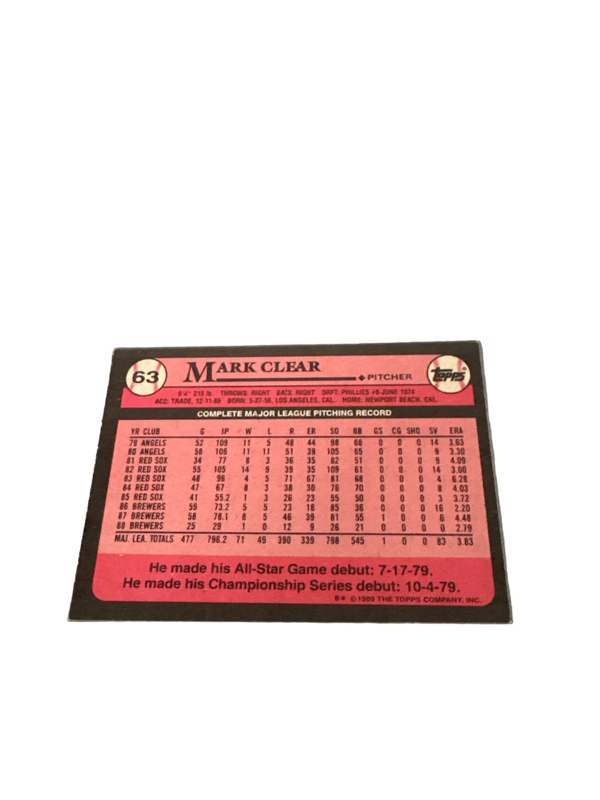 Topps Mark Clear