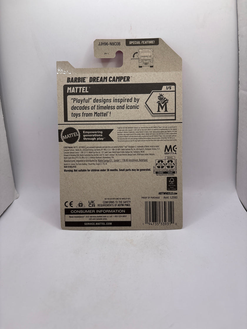 Hot Wheels Barbie Dream Camper Diecast