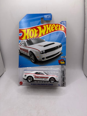 Hot Wheels 18 Dodge Challenger SRT Demon Diecast white