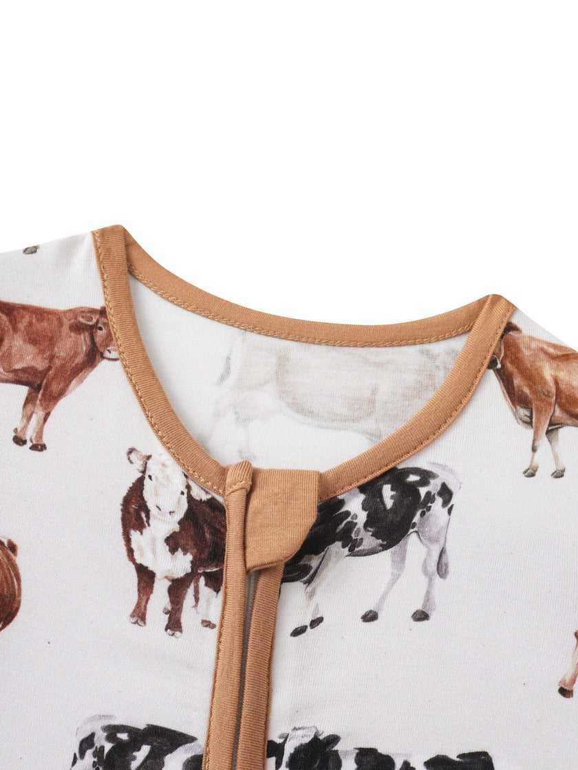 Posh TOT How Now Brown Cow? Bamboo Shorty Romper