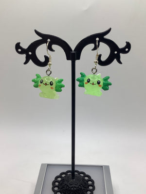 Axolotl earrings