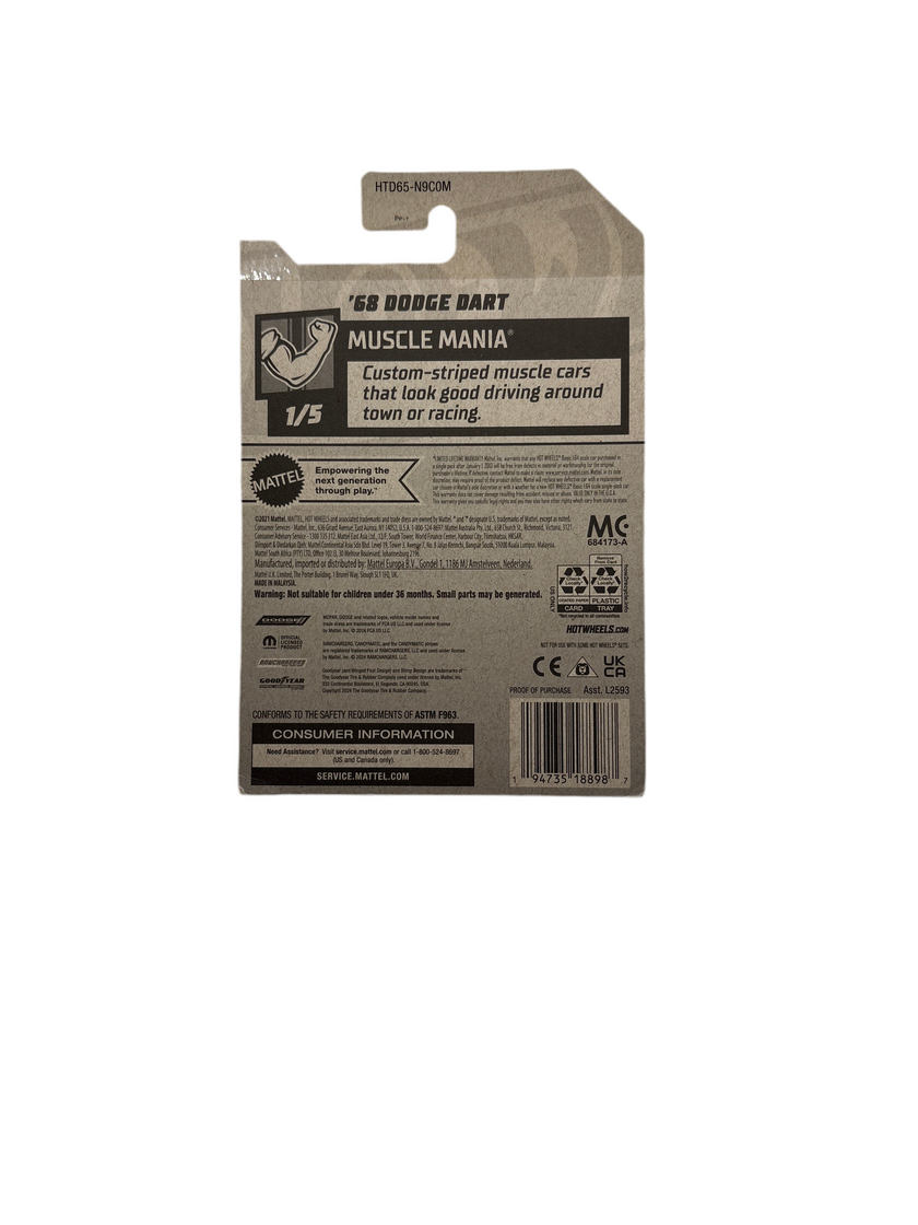 Hot Wheels 68 Dodge Dart Diecast