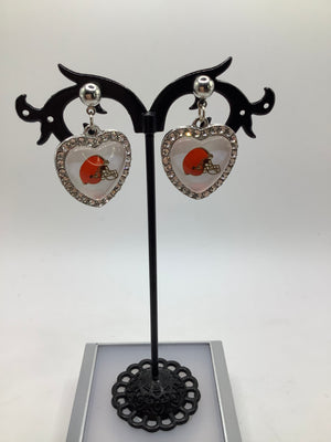 Cleveland Browns Heart Earrings