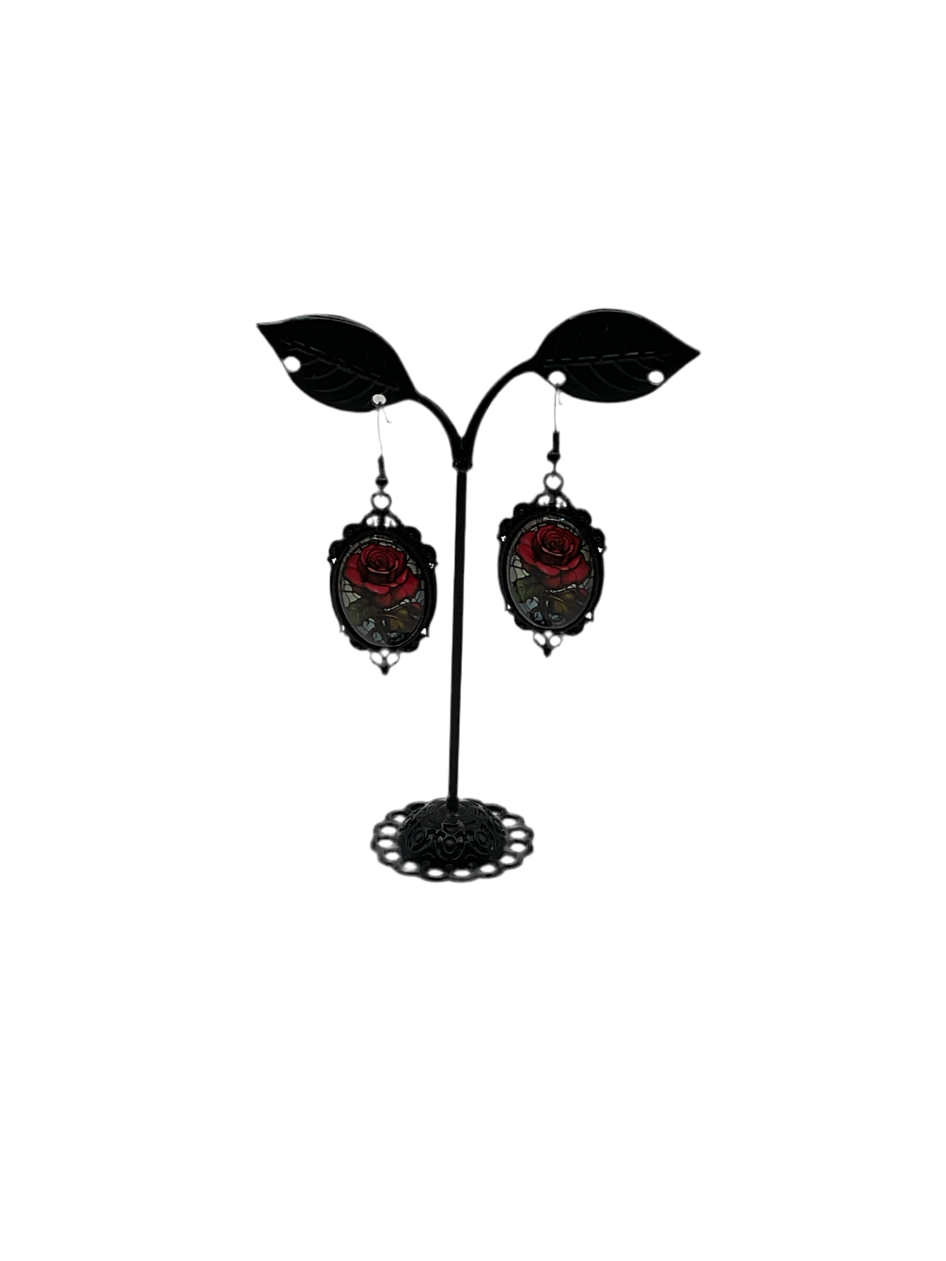 Rose earrings