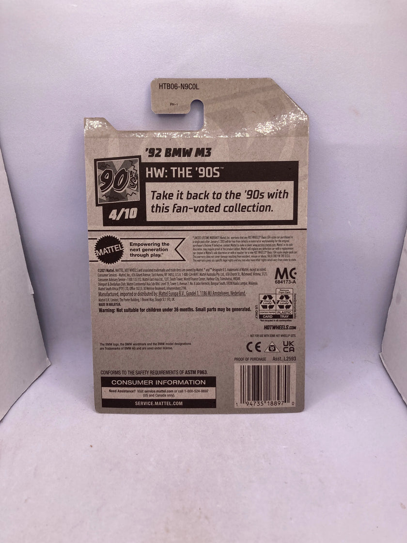 Hot Wheels 92 BMW M3 Diecast