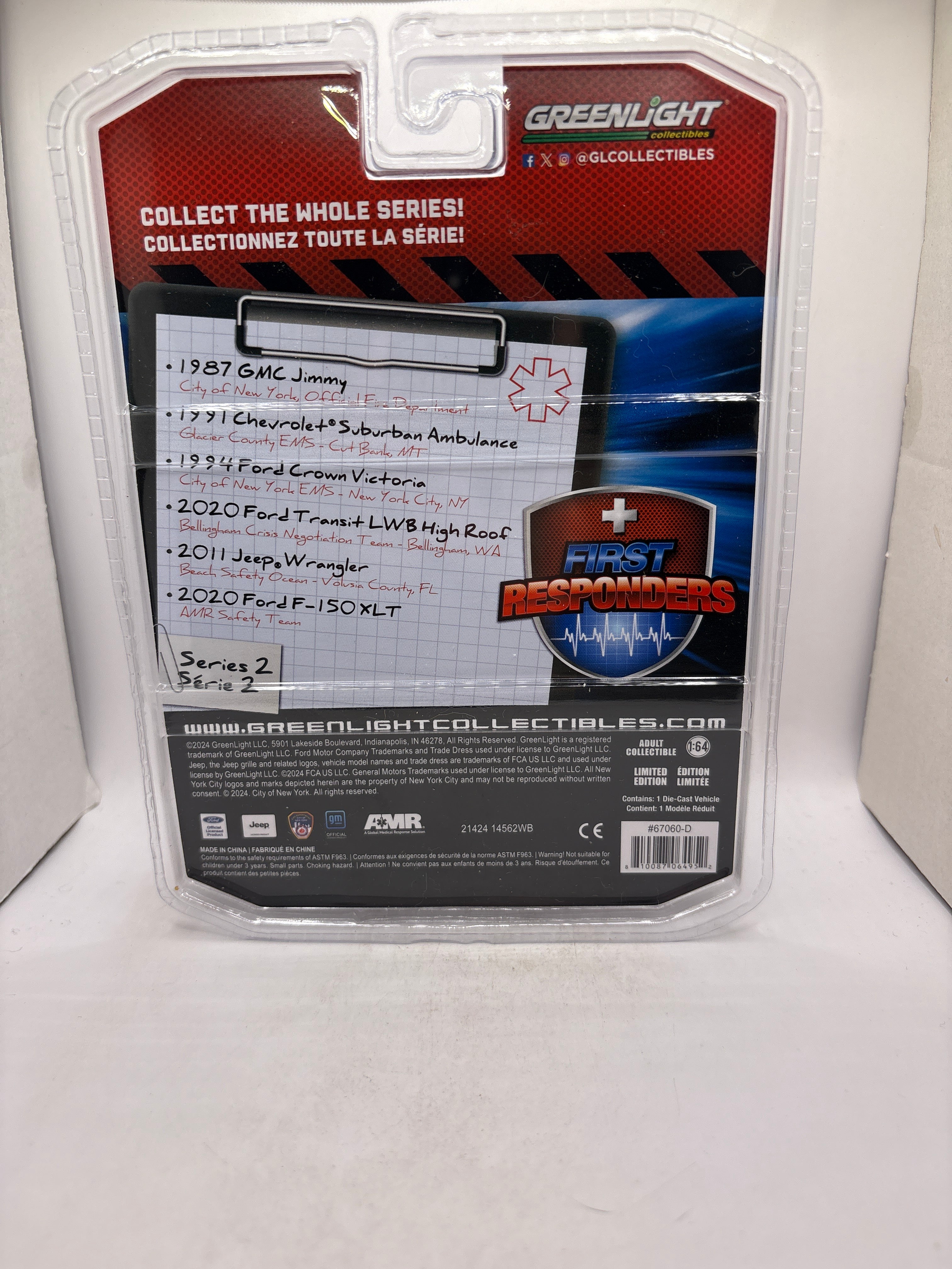 Greenlight 2020 Ford Transit LWB High Roof Diecast blue