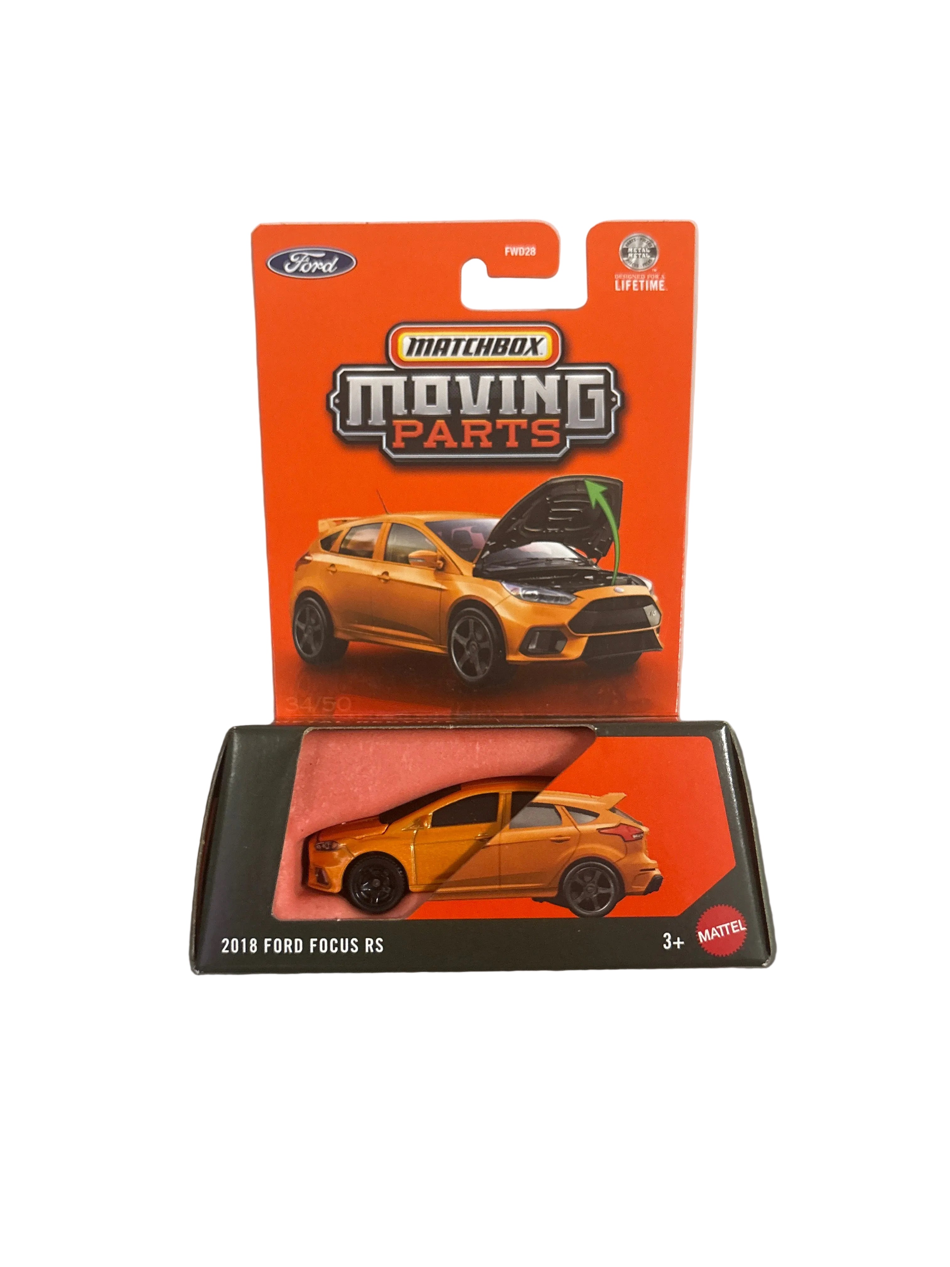 Matchbox 2018 Ford Focus RS Diecast orange