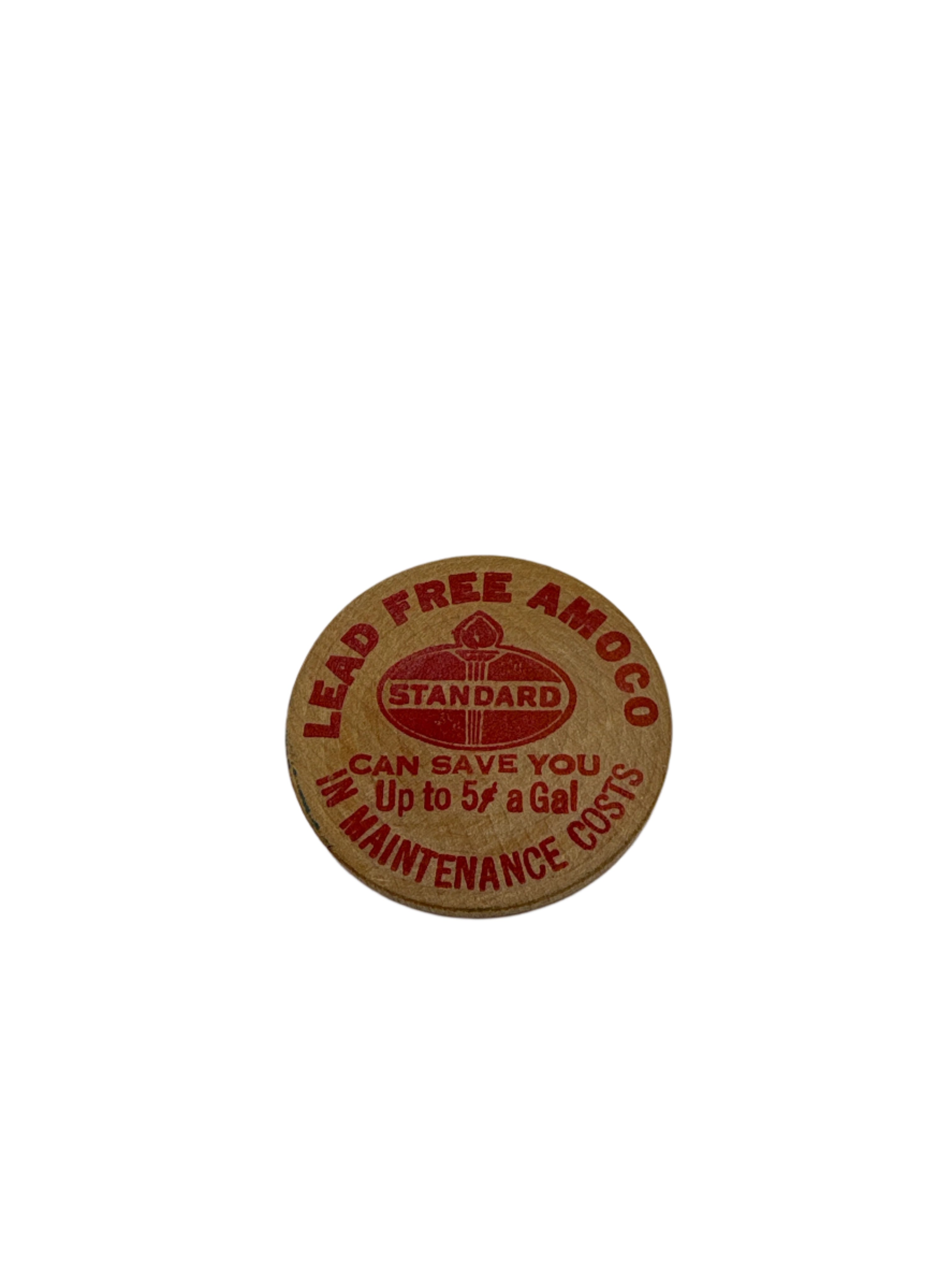 Amoco Standard Oil Wood Coin