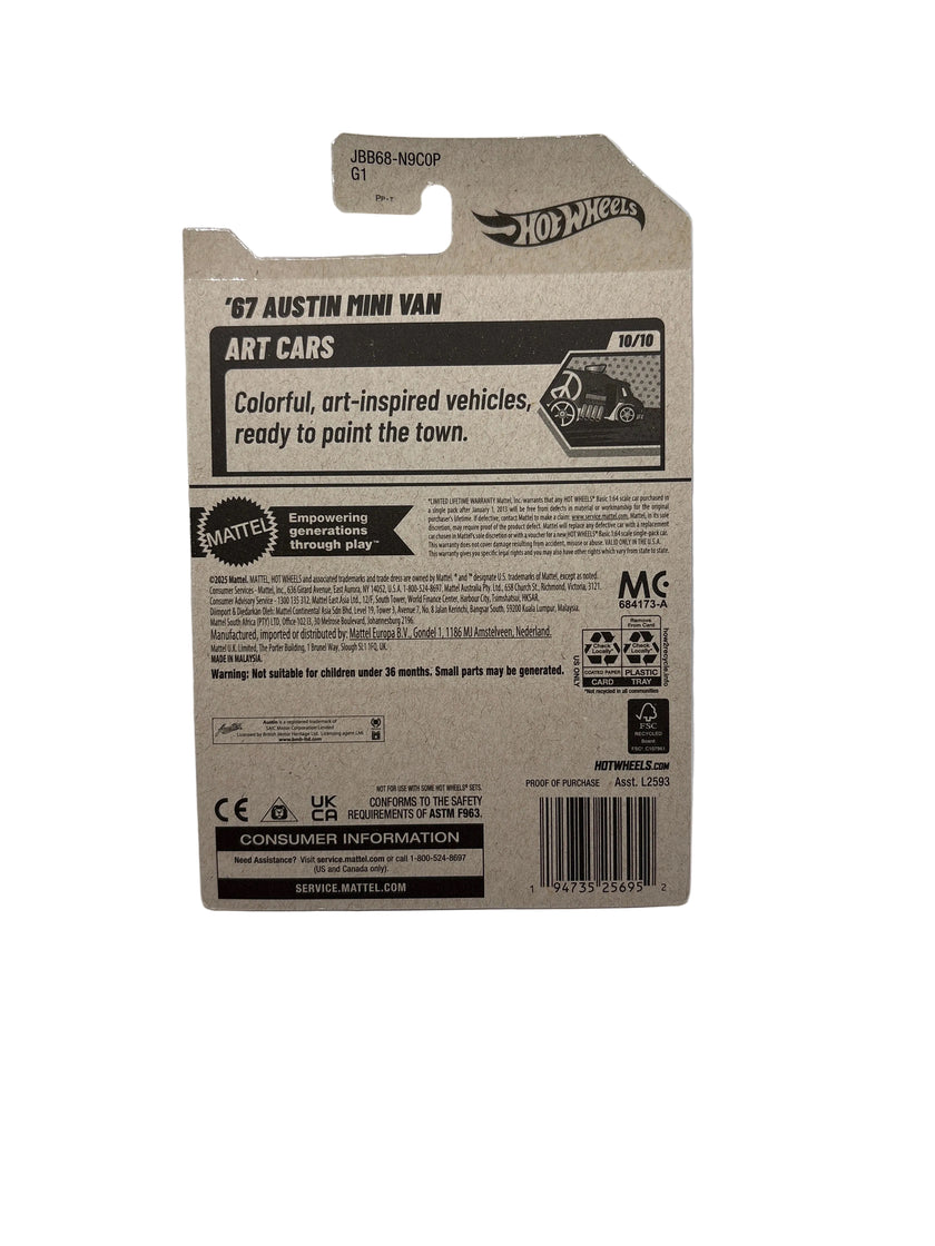 Hot Wheels 67 Austin Mini Van Diecast