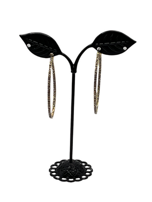 Gold Sparkling Hoop Earrings