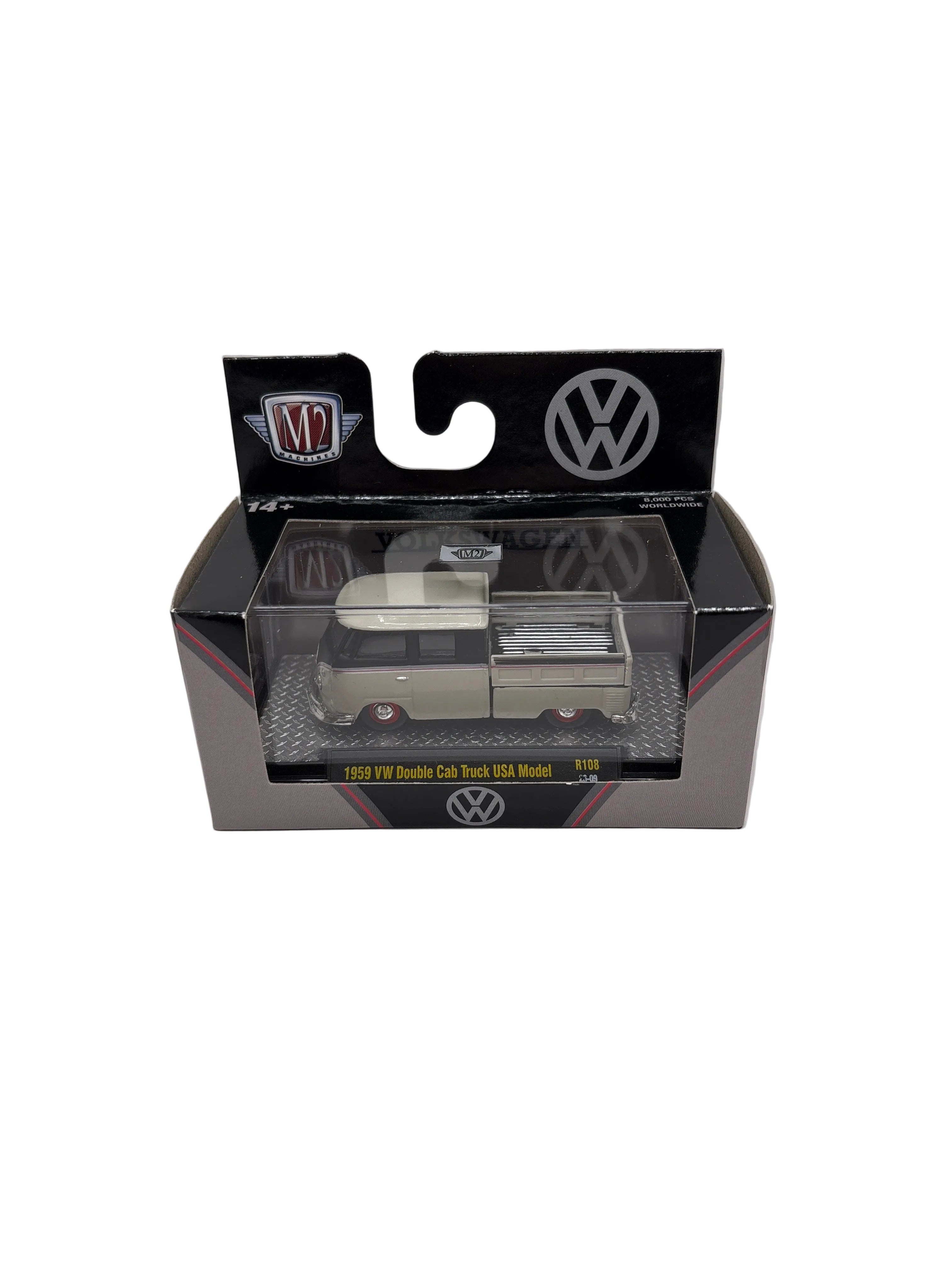M2 1959 VW Double Cab Truck USA Model Diecast white