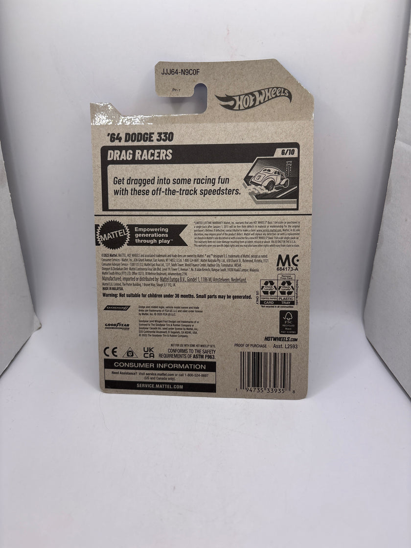 Hot Wheels 64 Dodge 330 Diecast white