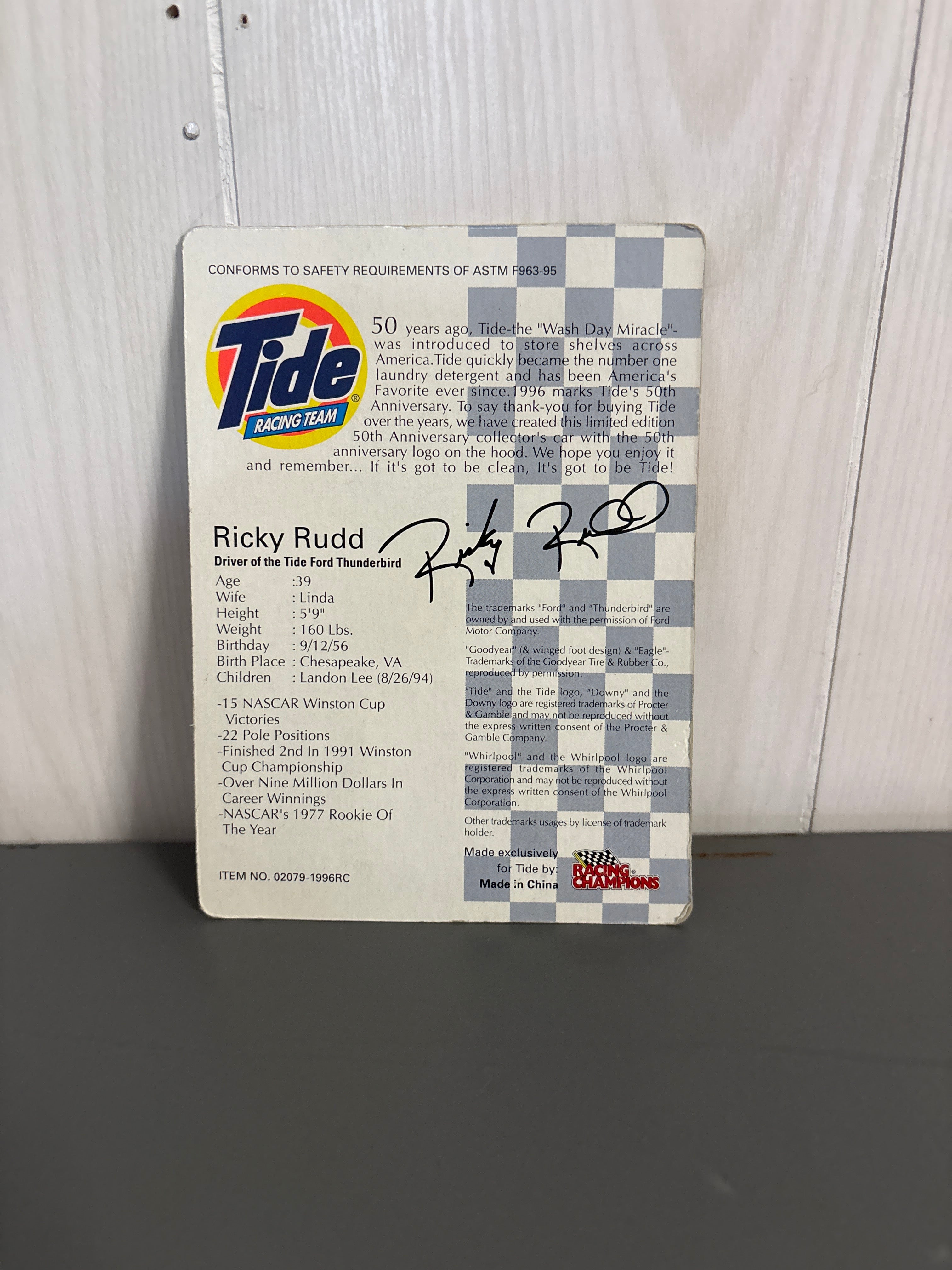 Racing Champions Ricky Rudd Diecast multi color