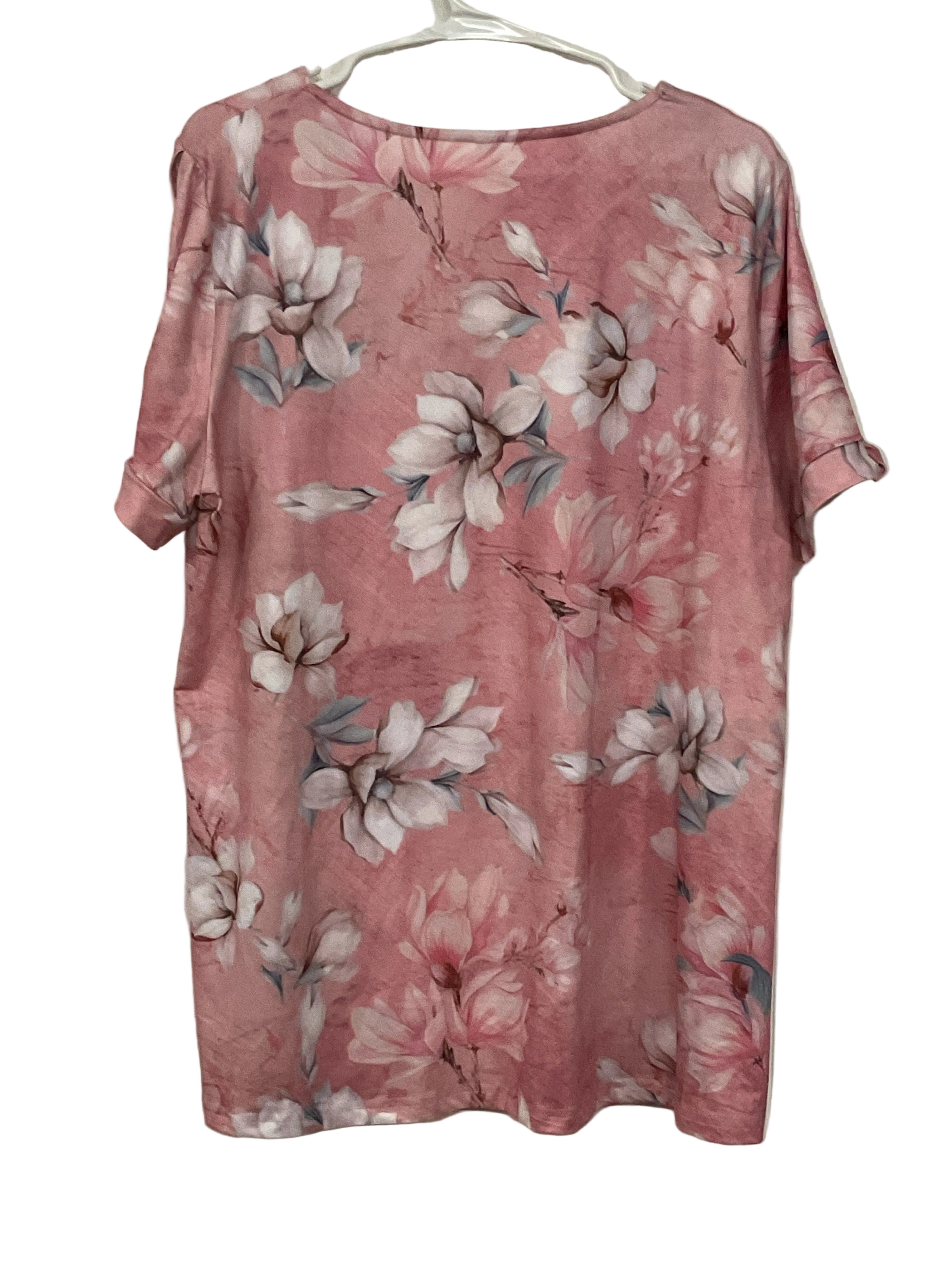 Pink Silky Pullover Blouse
